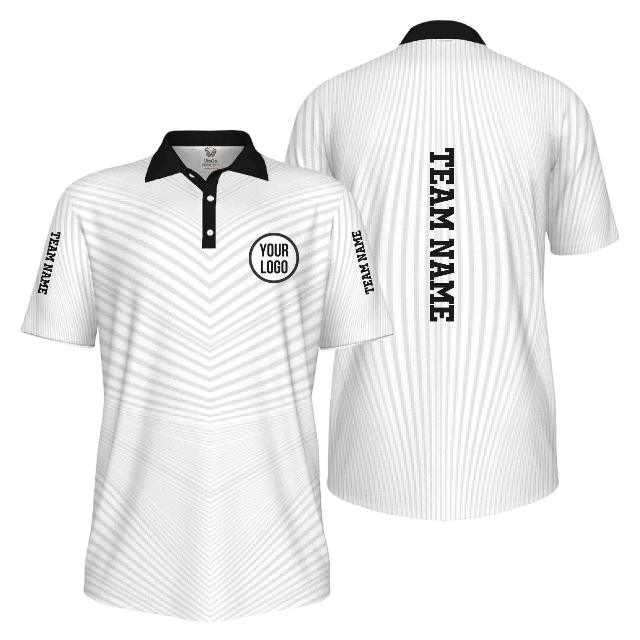 Picklewin Custom Team Logo Performance Athletic UV Protection Polo Shirt