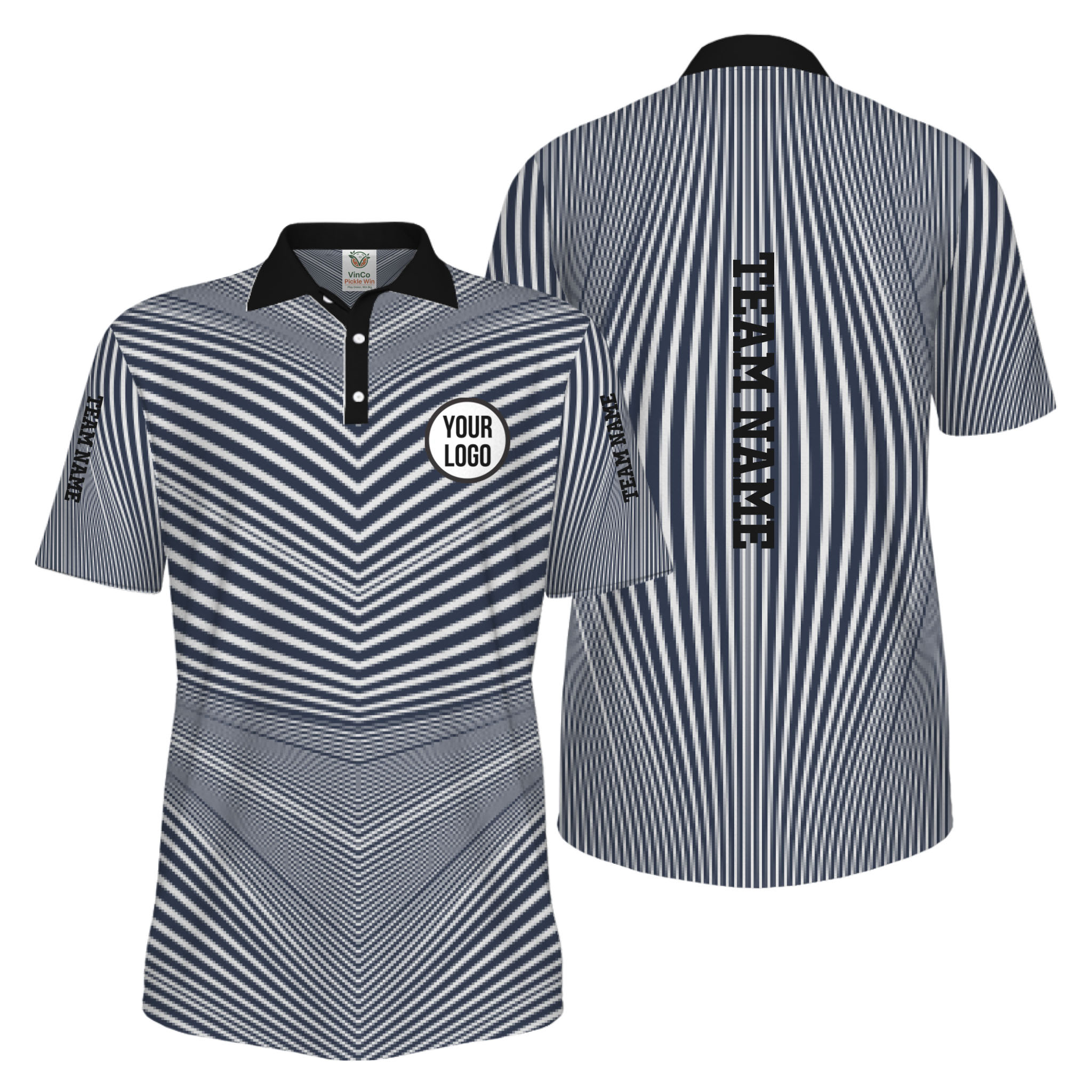 Picklewin Custom Team Logo Performance Athletic UV Protection Polo Shirt