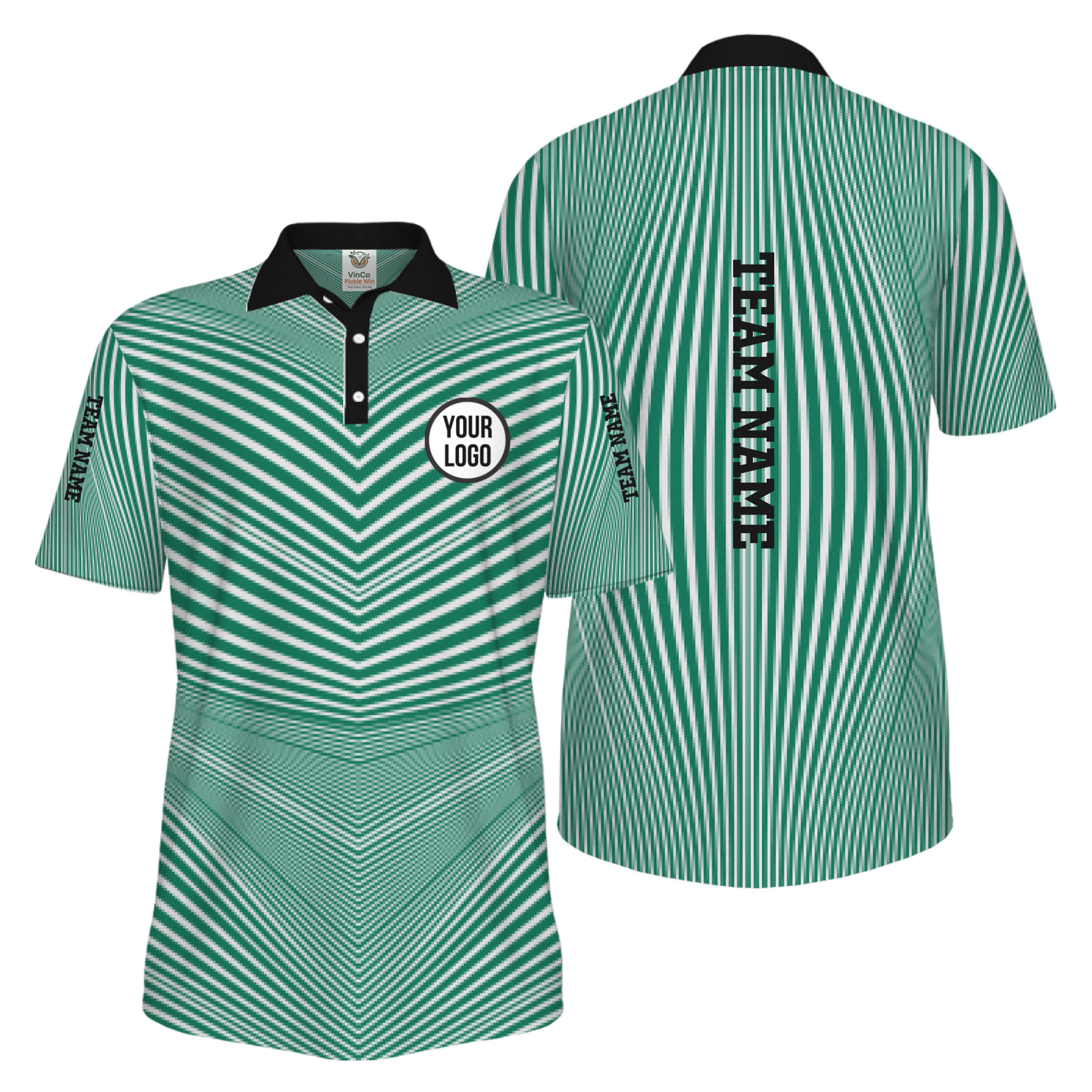 Picklewin Custom Team Logo Performance Athletic UV Protection Polo Shirt