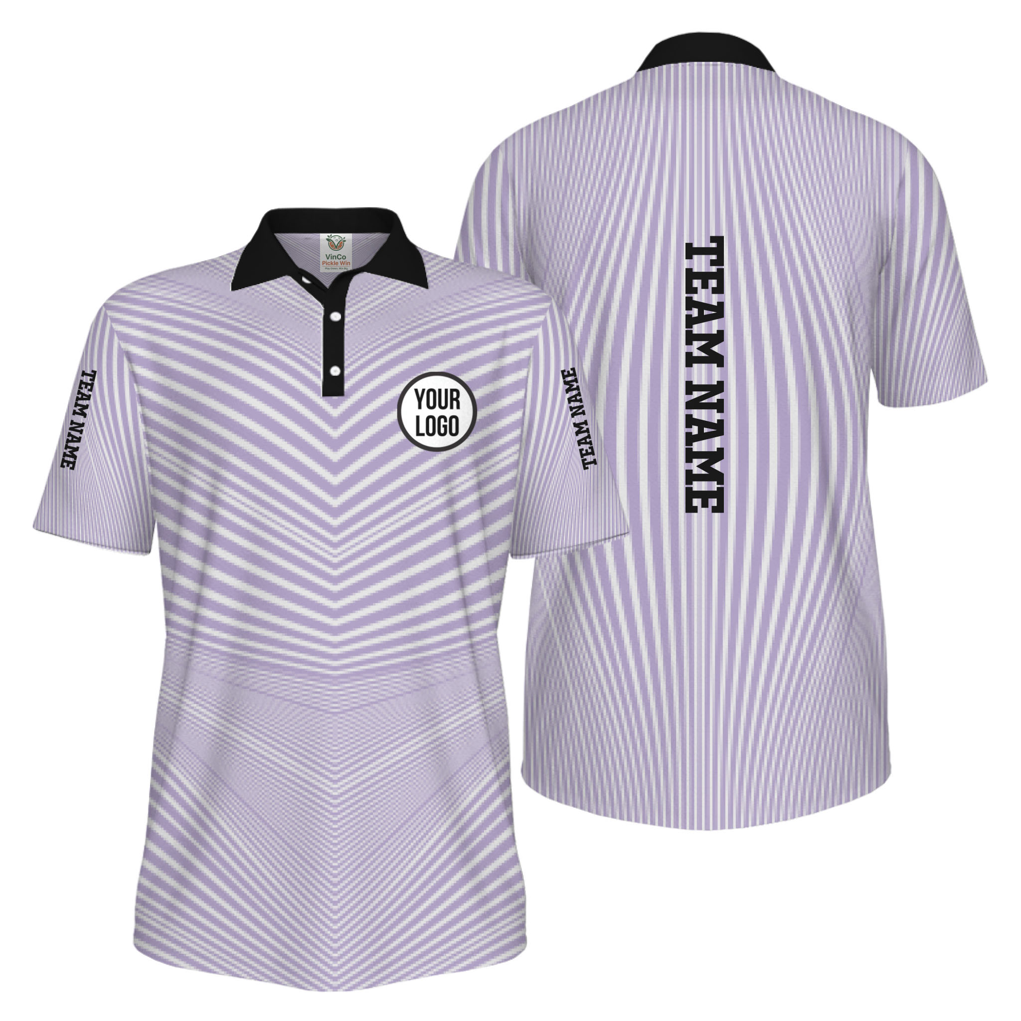 Picklewin Custom Team Logo Performance Athletic UV Protection Polo Shirt