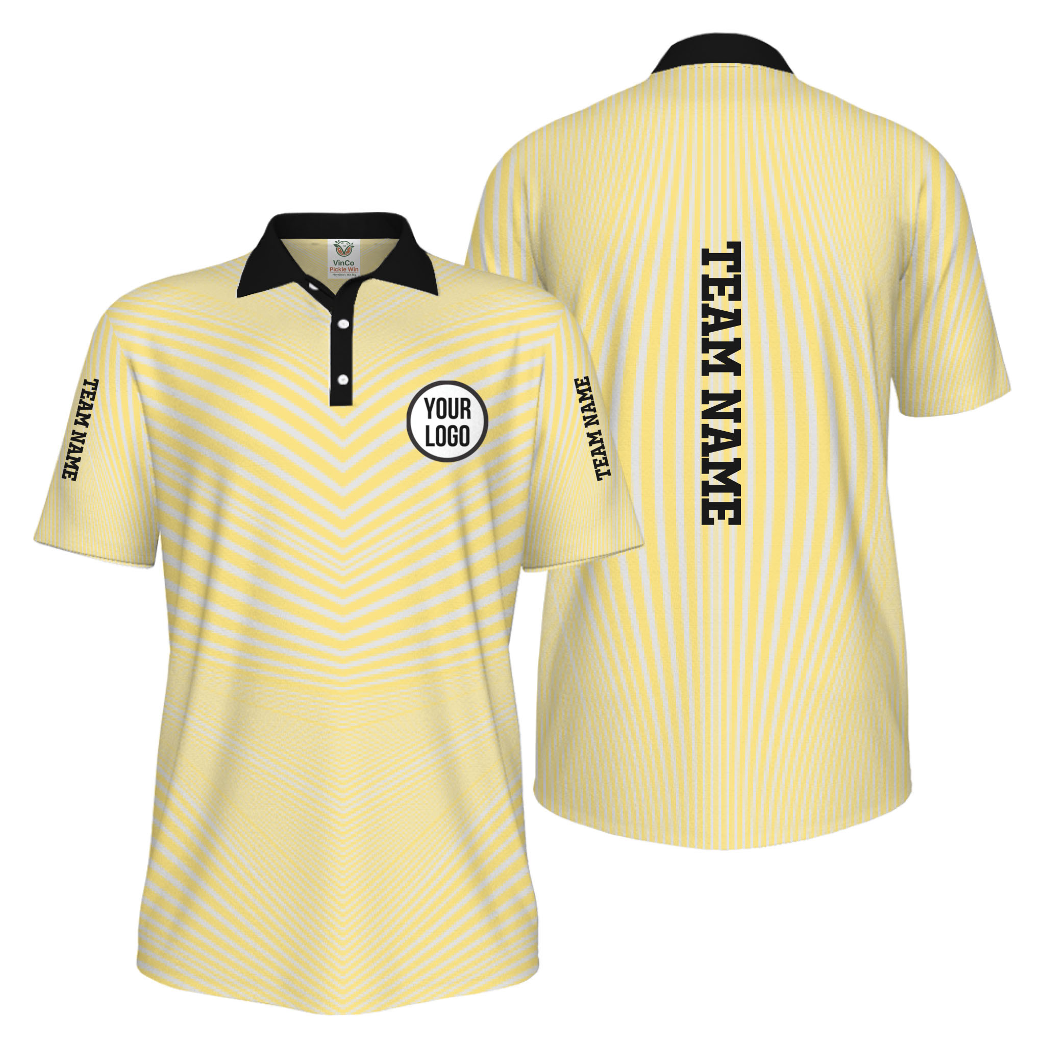 Picklewin Custom Team Logo Performance Athletic UV Protection Polo Shirt