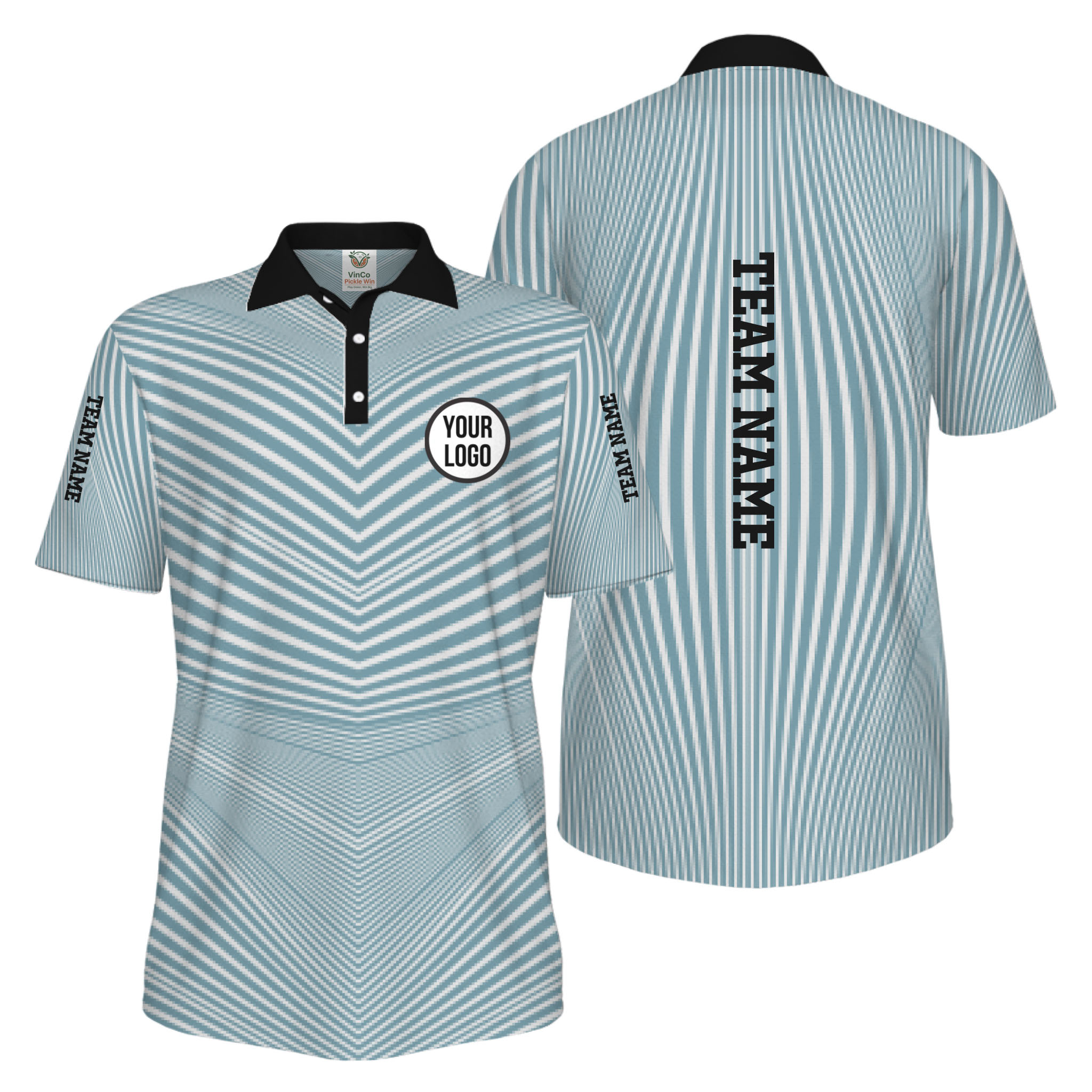 Picklewin Custom Team Logo Performance Athletic UV Protection Polo Shirt