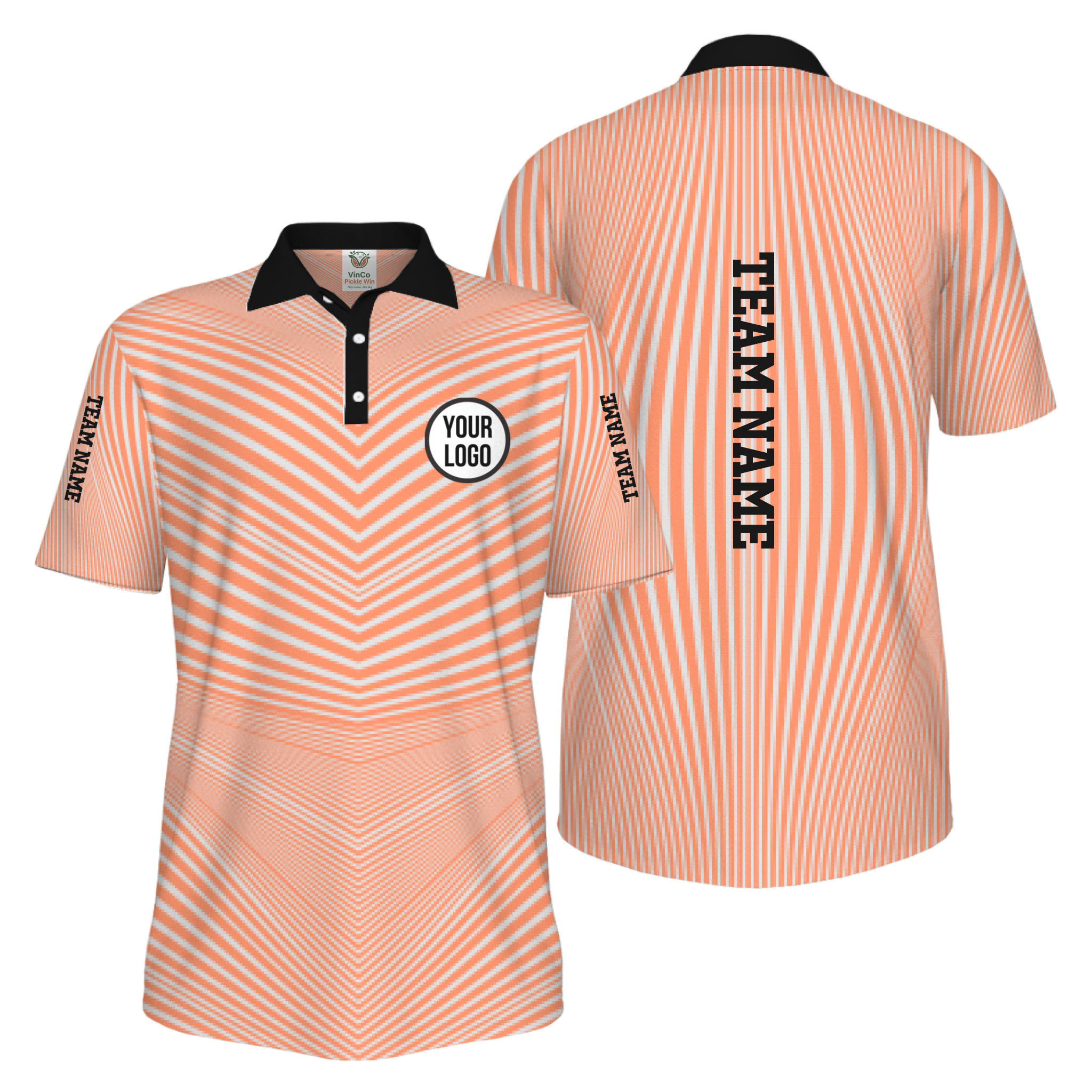 Picklewin Custom Team Logo Performance Athletic UV Protection Polo Shirt