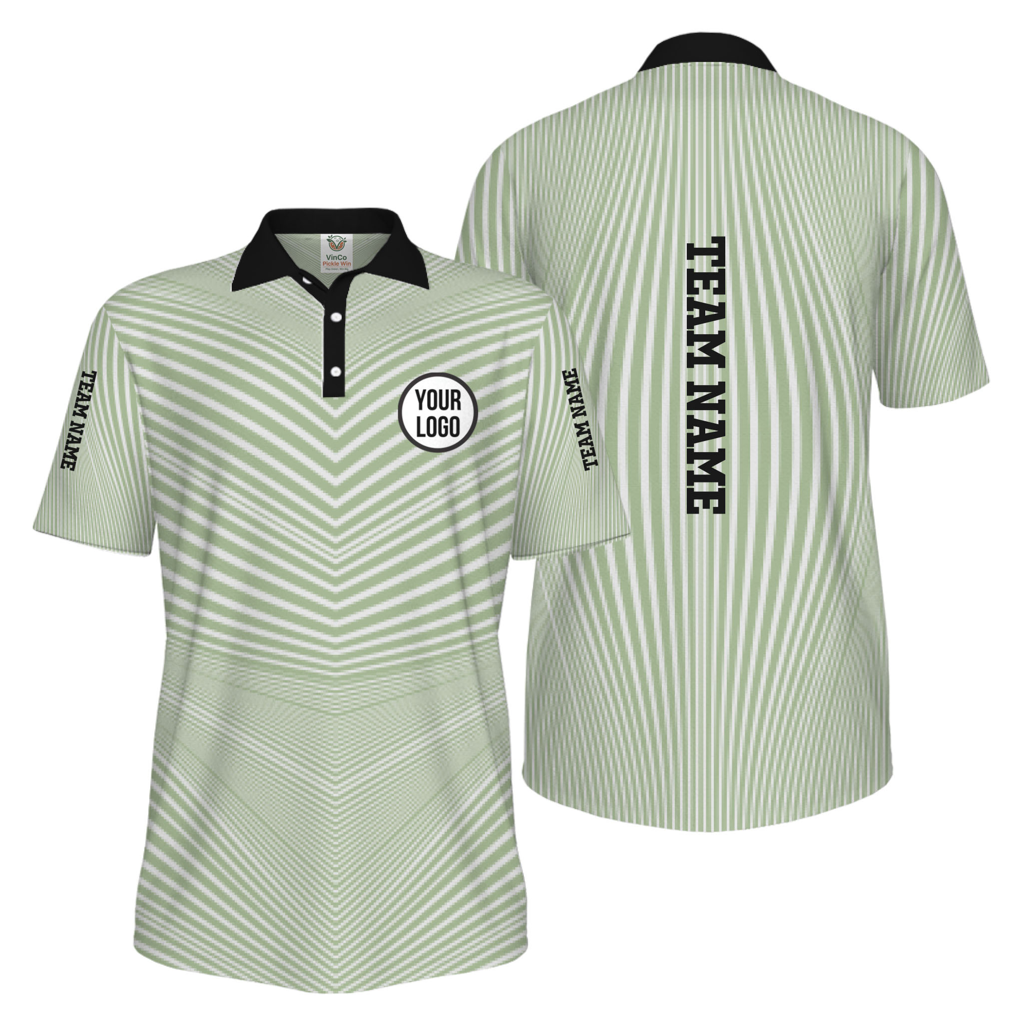 Picklewin Custom Team Logo Performance Athletic UV Protection Polo Shirt