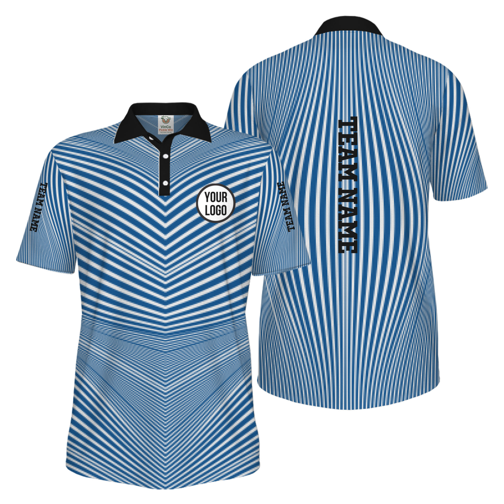 Picklewin Custom Team Logo Performance Athletic UV Protection Polo Shirt