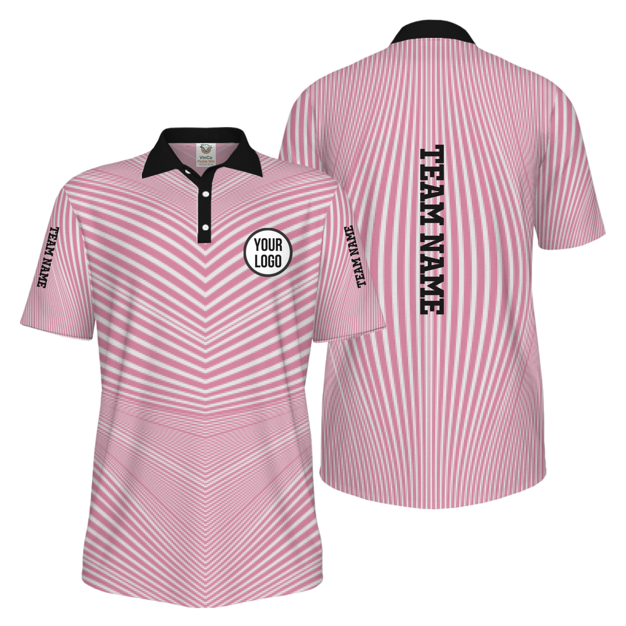 Picklewin Custom Team Logo Performance Athletic UV Protection Polo Shirt