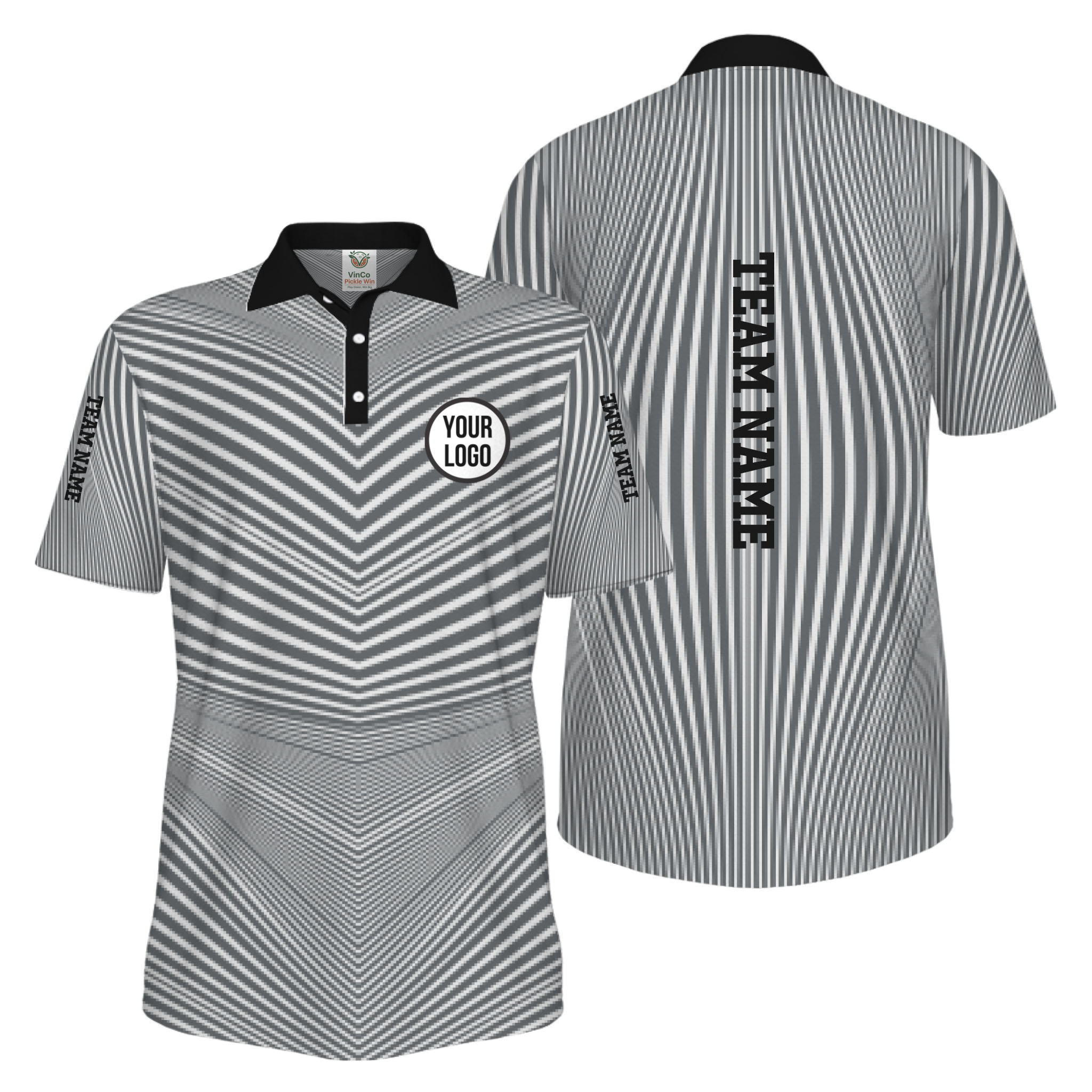 Picklewin Custom Team Logo Performance Athletic UV Protection Polo Shirt
