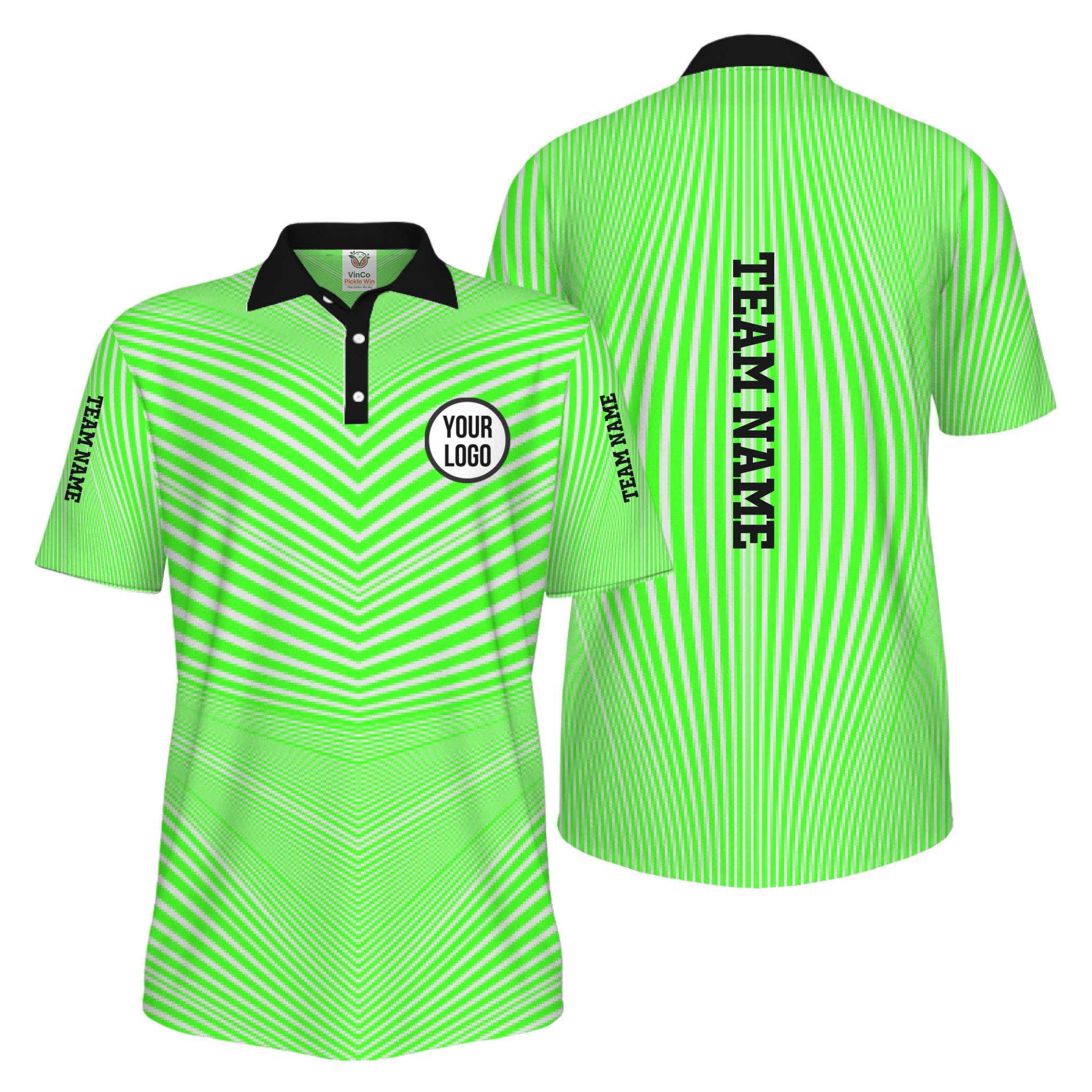 Picklewin Custom Team Logo Performance Athletic UV Protection Polo Shirt