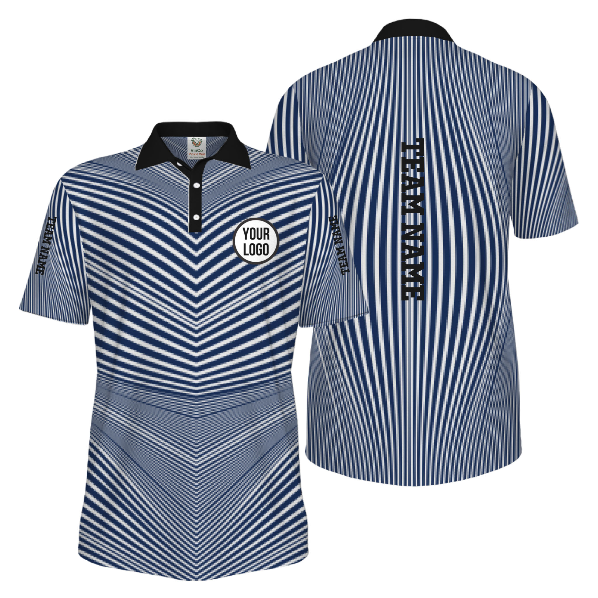 Picklewin Custom Team Logo Performance Athletic UV Protection Polo Shirt