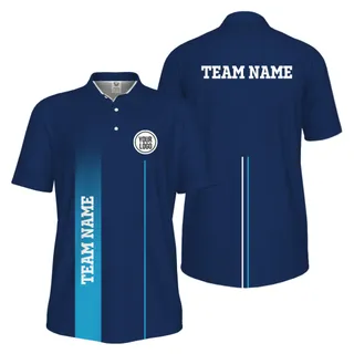 Picklewin Custom Team Logo Performance Sports Men Polo Shirt Live Preview  – alternate