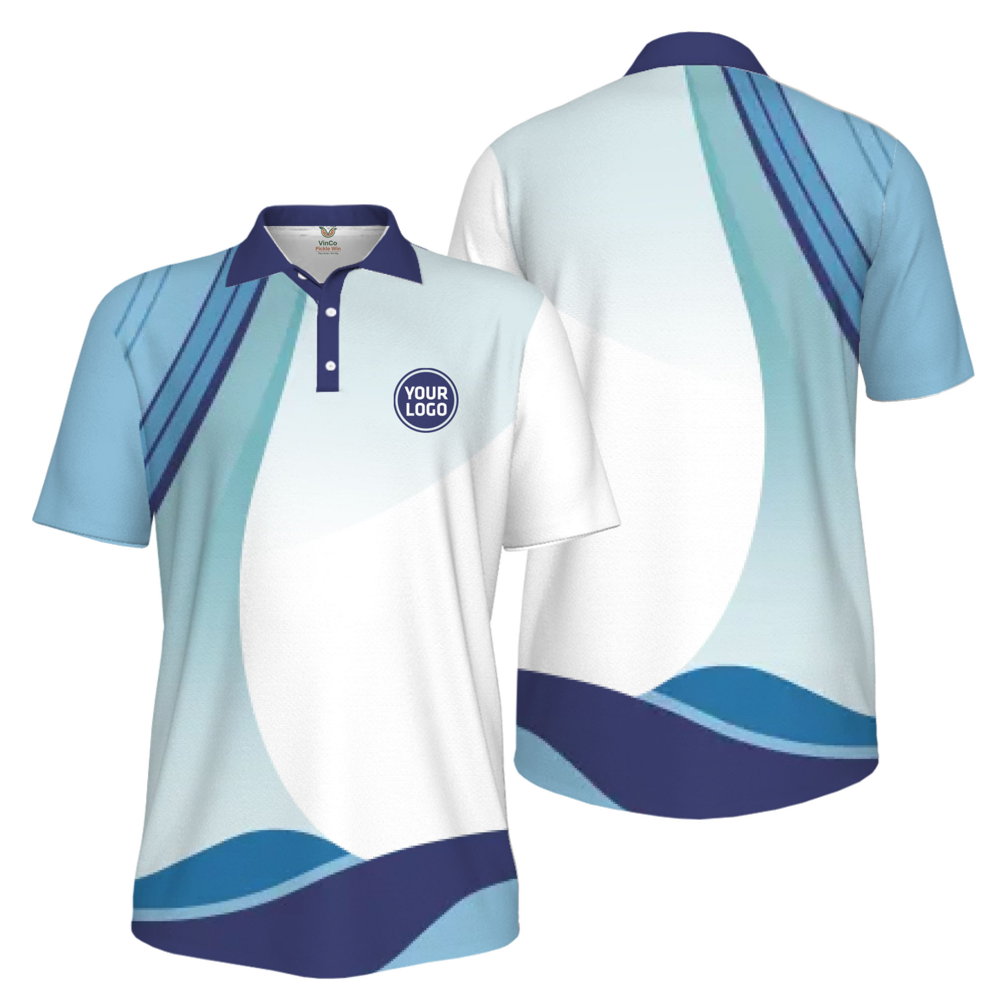 Picklewin Custom Team Logo UV Protection Men Best Sport Polo Shirt 