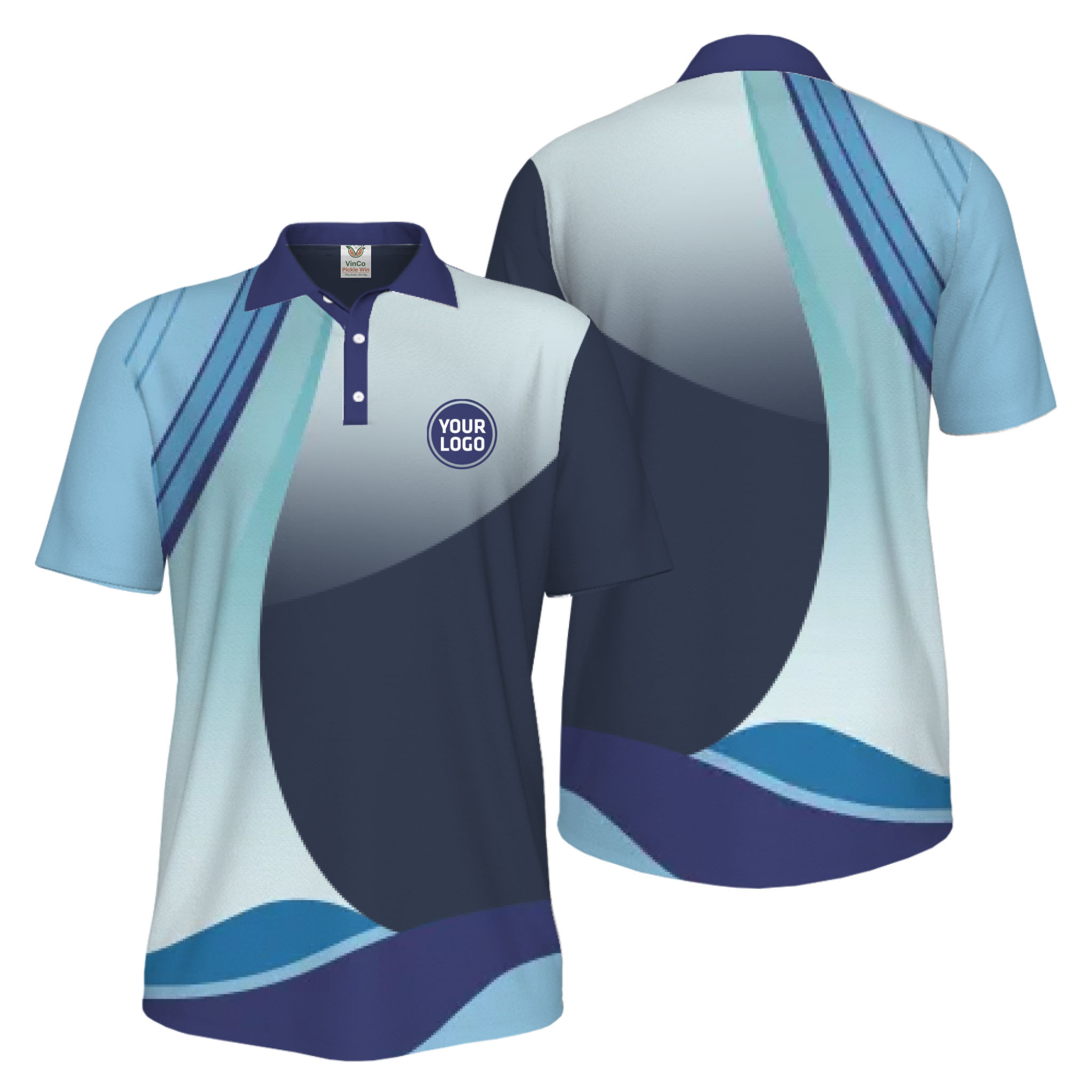 Picklewin Custom Team Logo UV Protection Men Best Sport Polo Shirt 