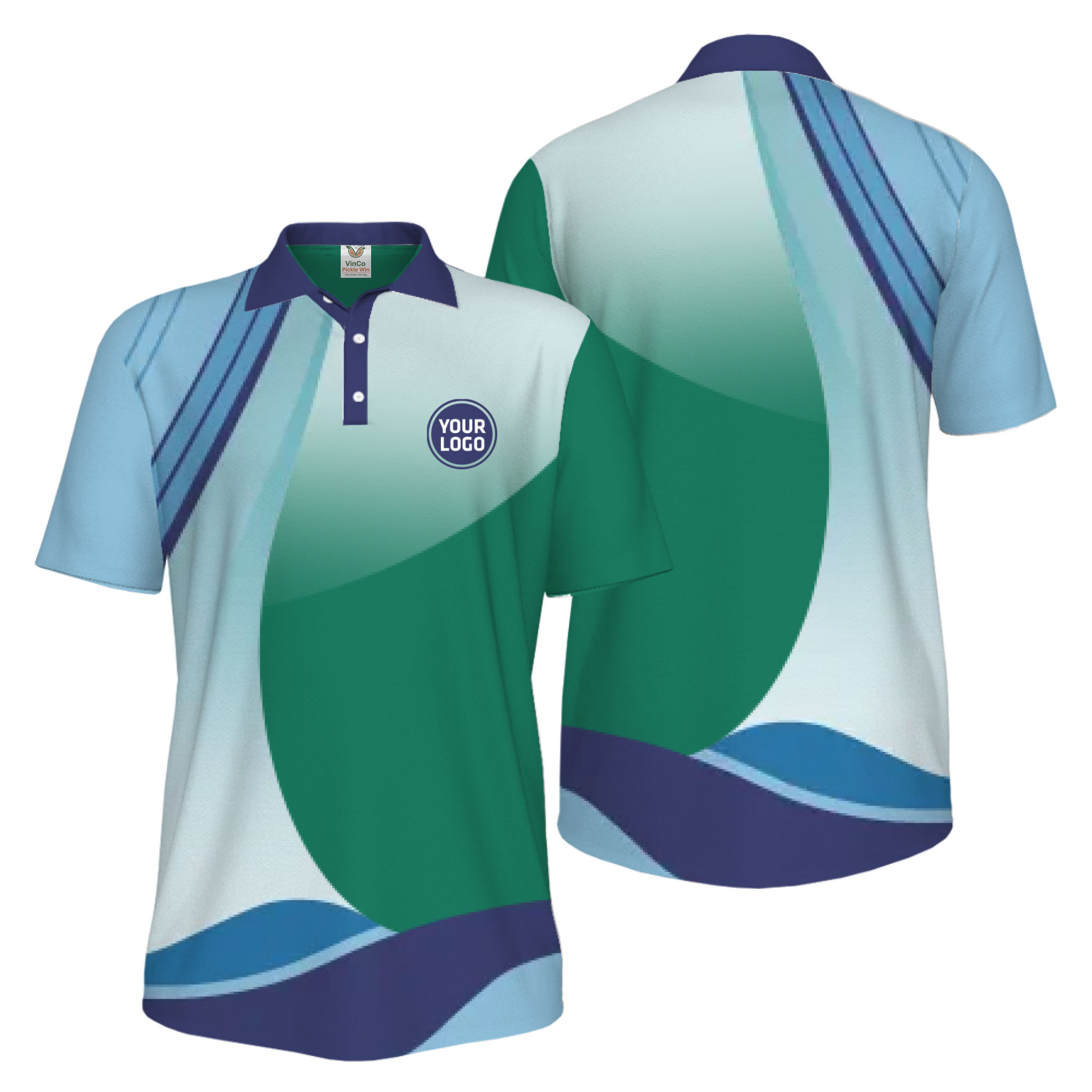 Picklewin Custom Team Logo UV Protection Men Best Sport Polo Shirt 