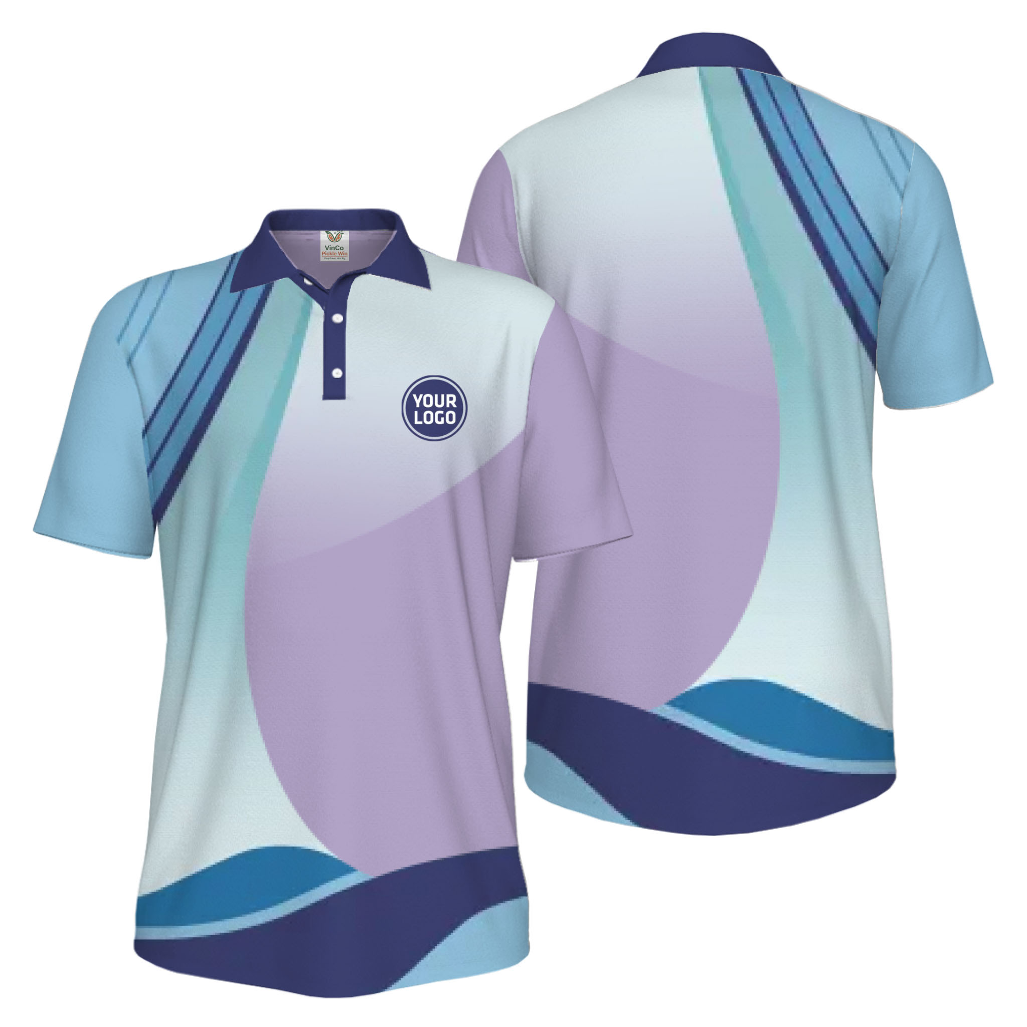 Picklewin Custom Team Logo UV Protection Men Best Sport Polo Shirt 