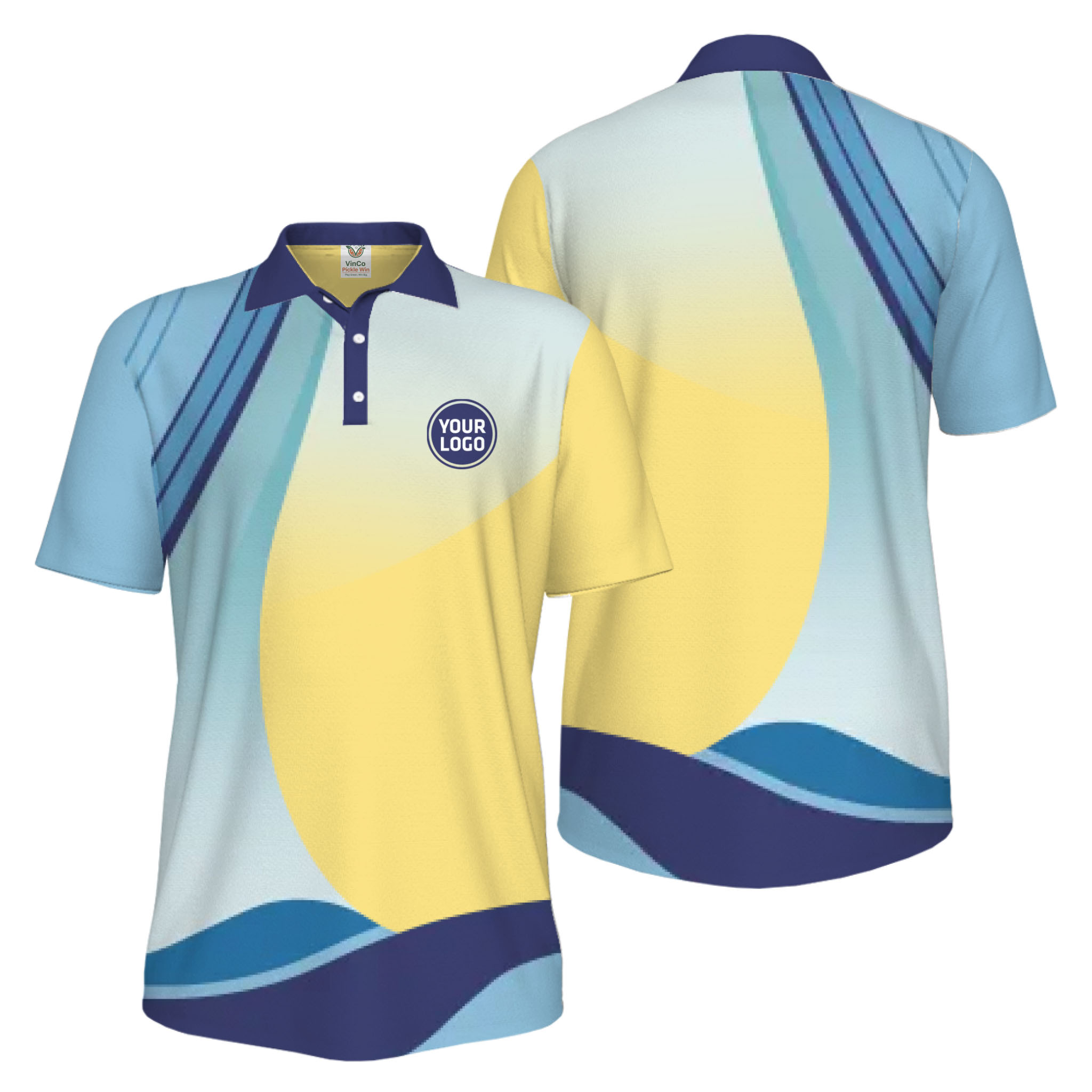 Picklewin Custom Team Logo UV Protection Men Best Sport Polo Shirt 