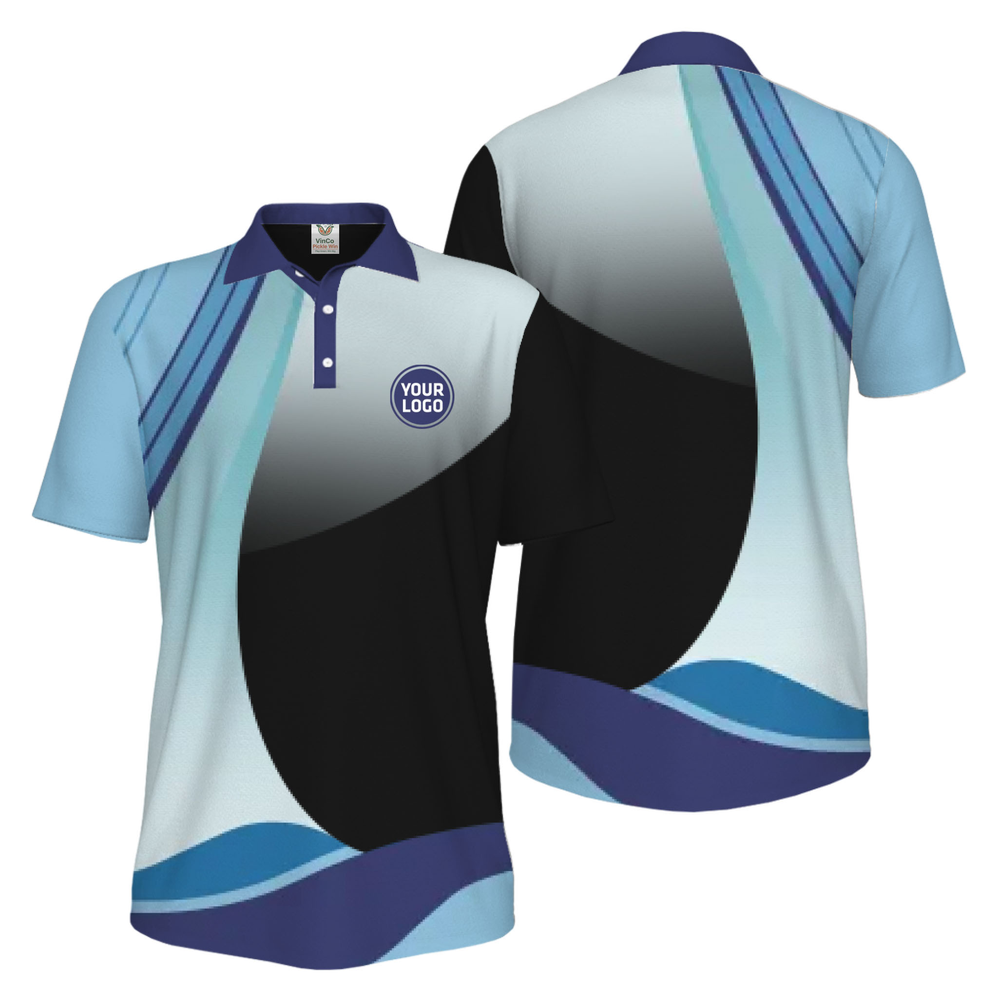 Picklewin Custom Team Logo UV Protection Men Best Sport Polo Shirt 
