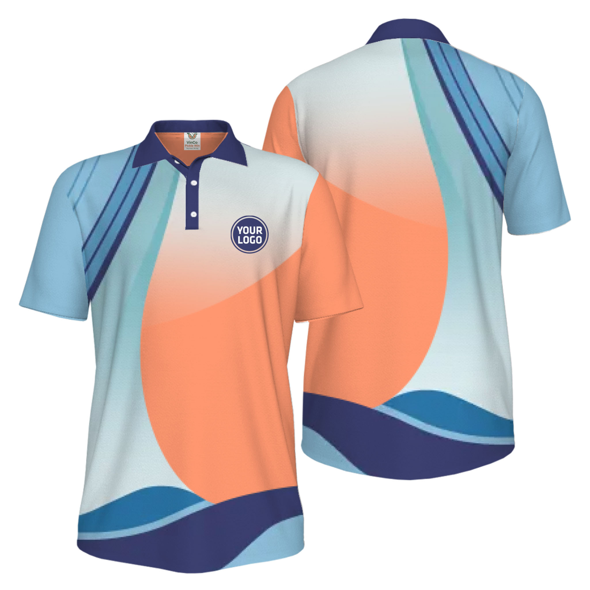 Picklewin Custom Team Logo UV Protection Men Best Sport Polo Shirt 