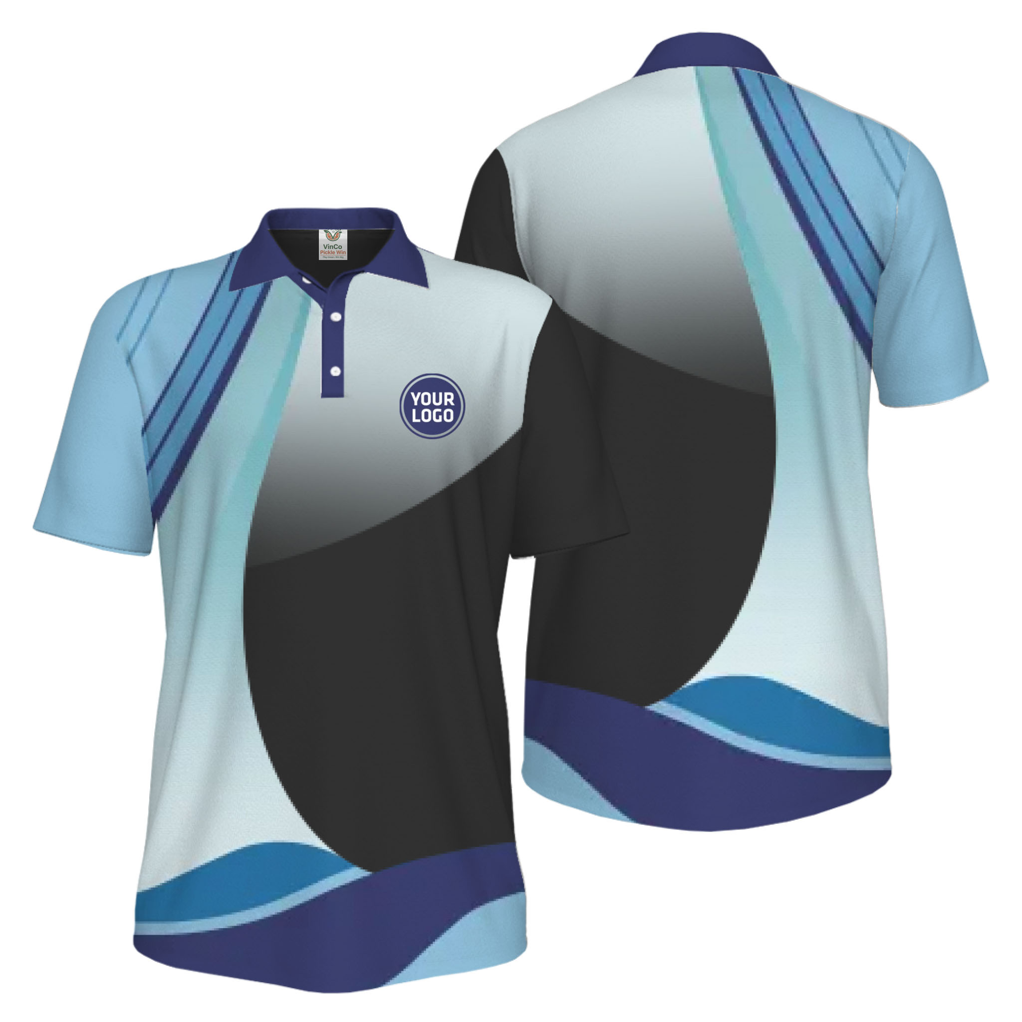 Picklewin Custom Team Logo UV Protection Men Best Sport Polo Shirt 