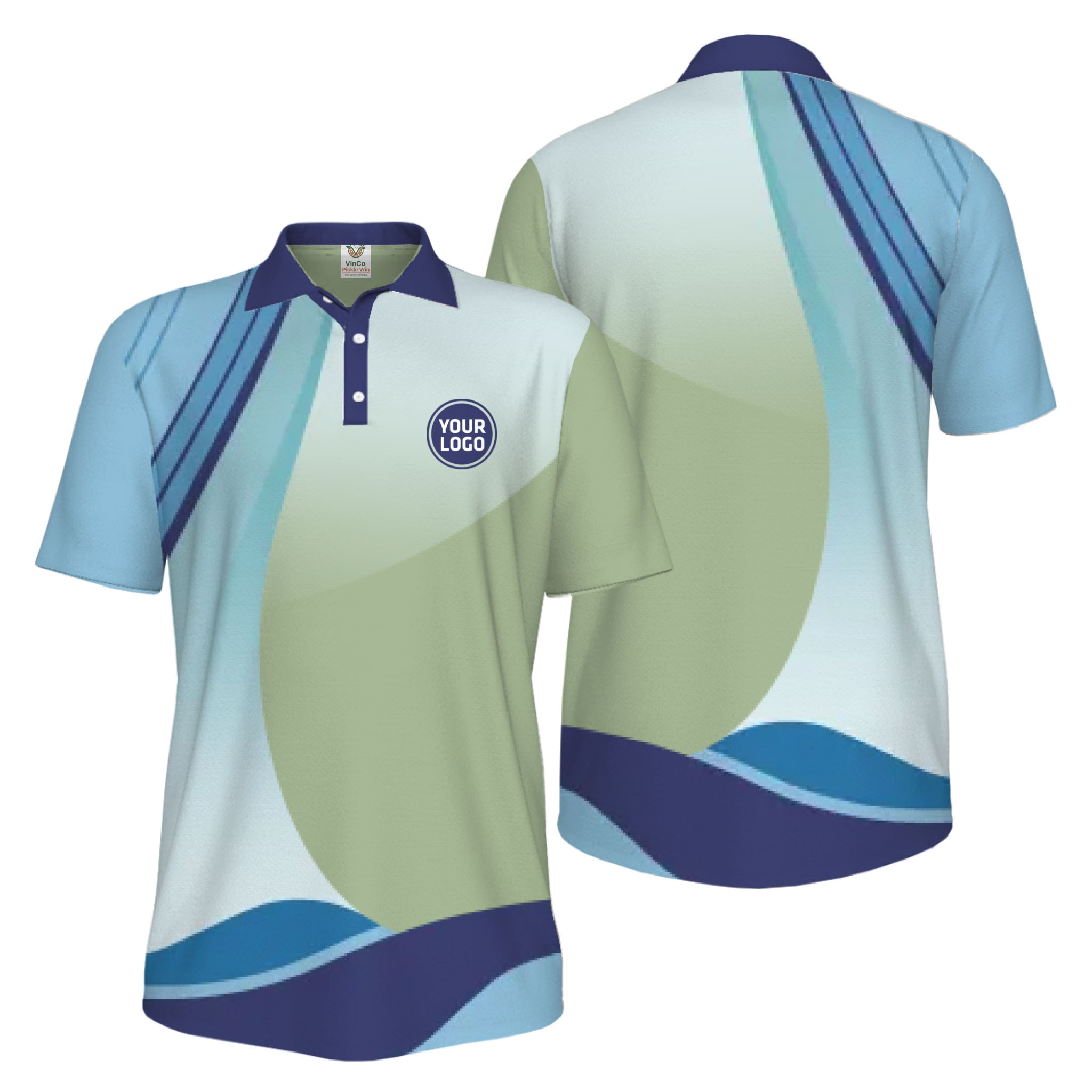 Picklewin Custom Team Logo UV Protection Men Best Sport Polo Shirt 