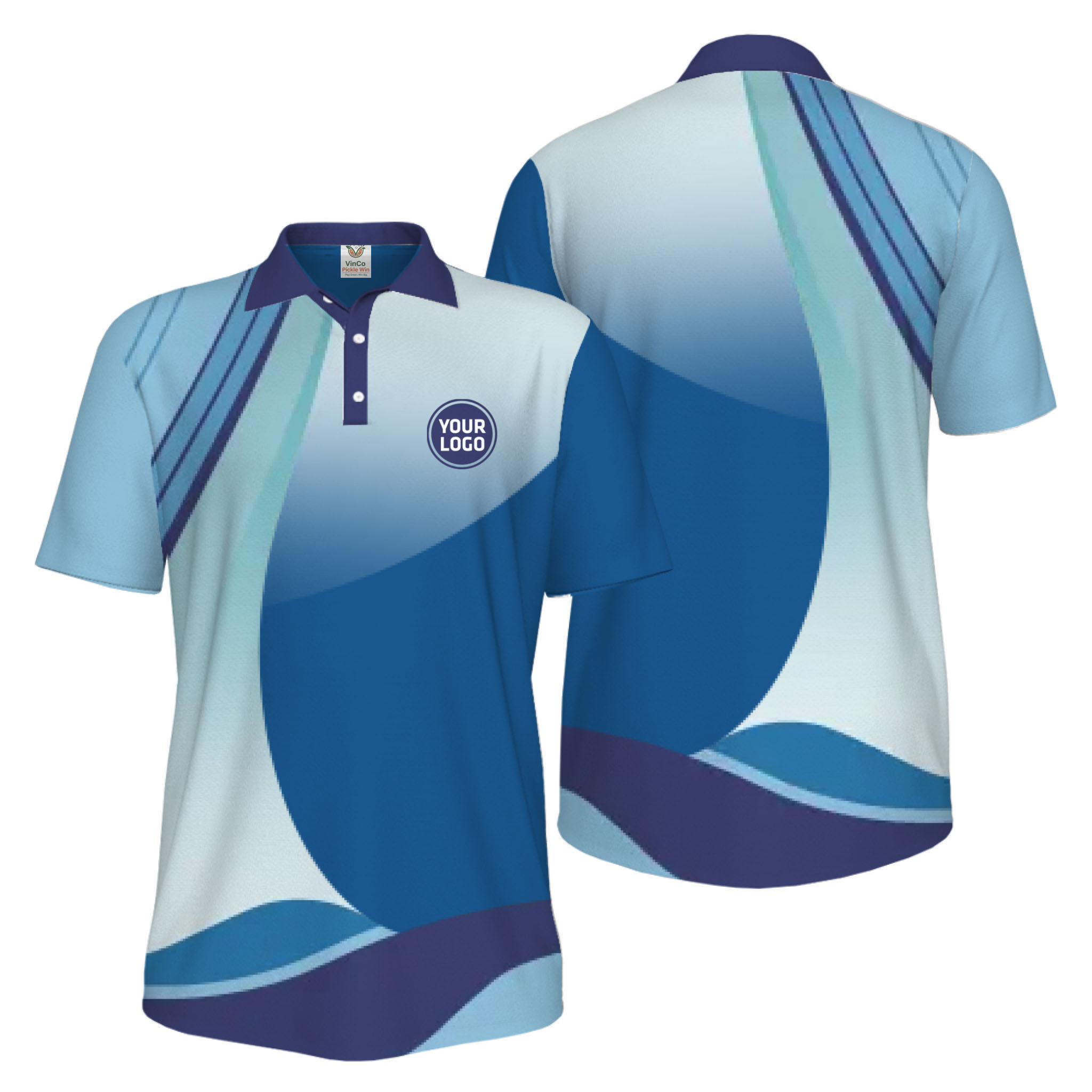Picklewin Custom Team Logo UV Protection Men Best Sport Polo Shirt 