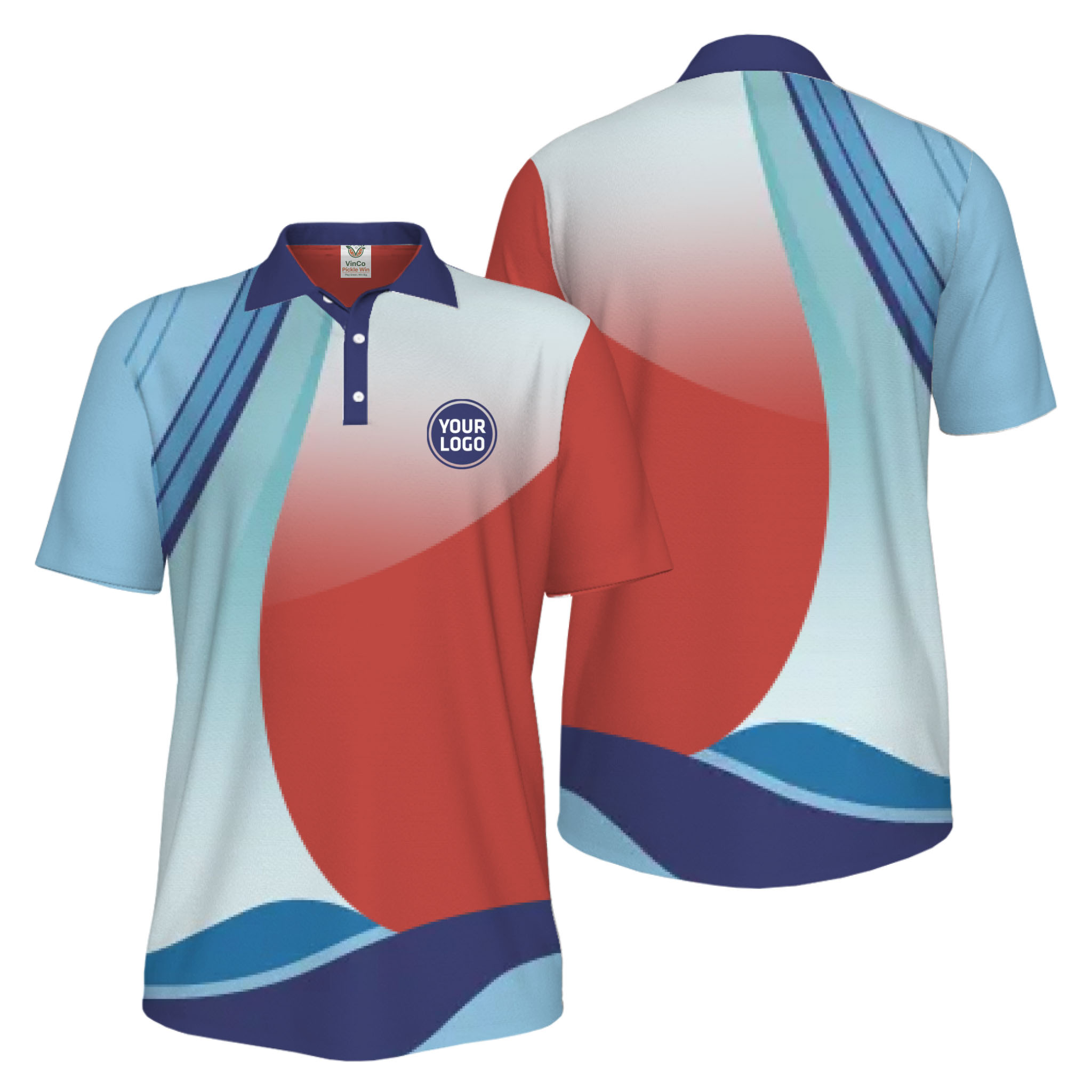 Picklewin Custom Team Logo UV Protection Men Best Sport Polo Shirt 