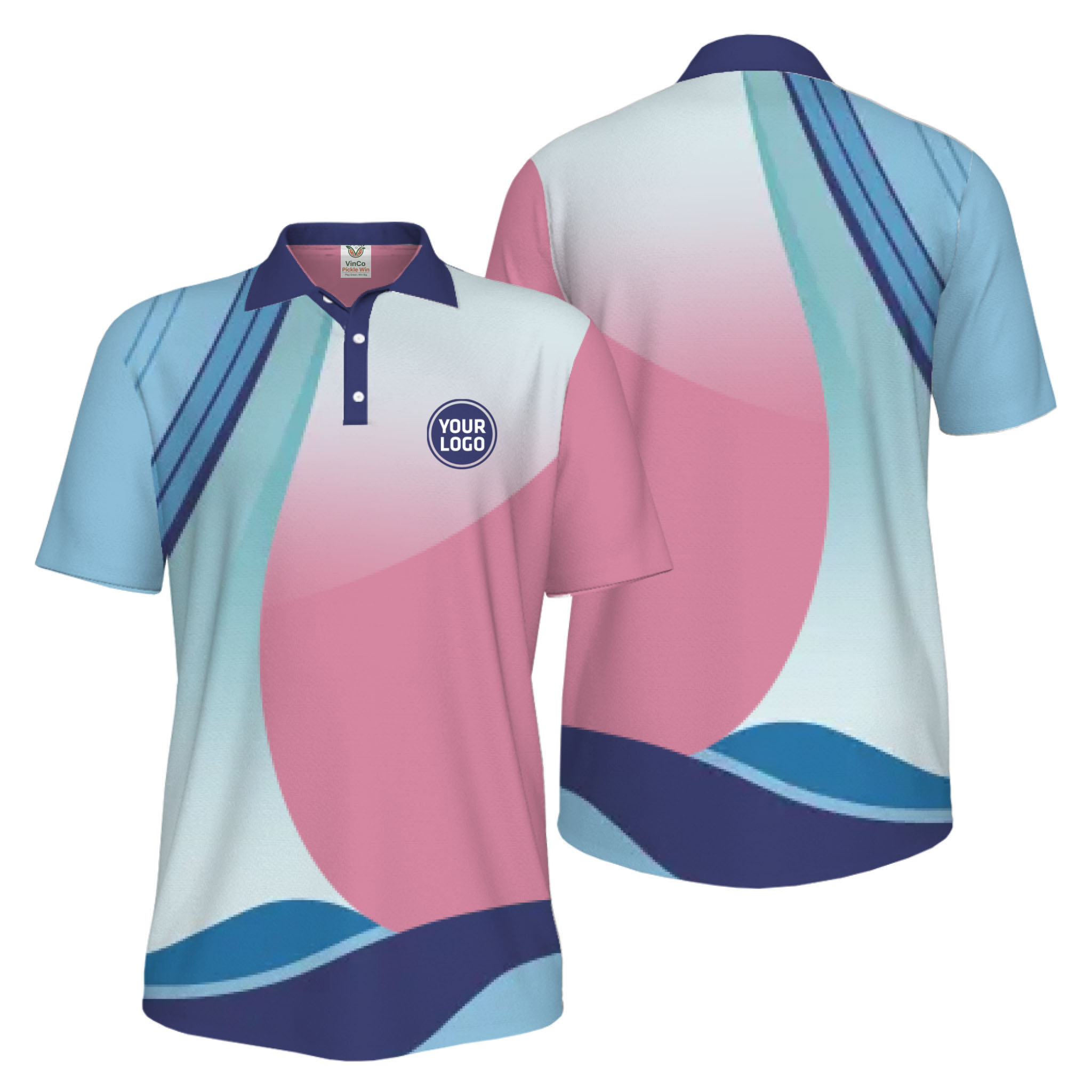 Picklewin Custom Team Logo UV Protection Men Best Sport Polo Shirt 