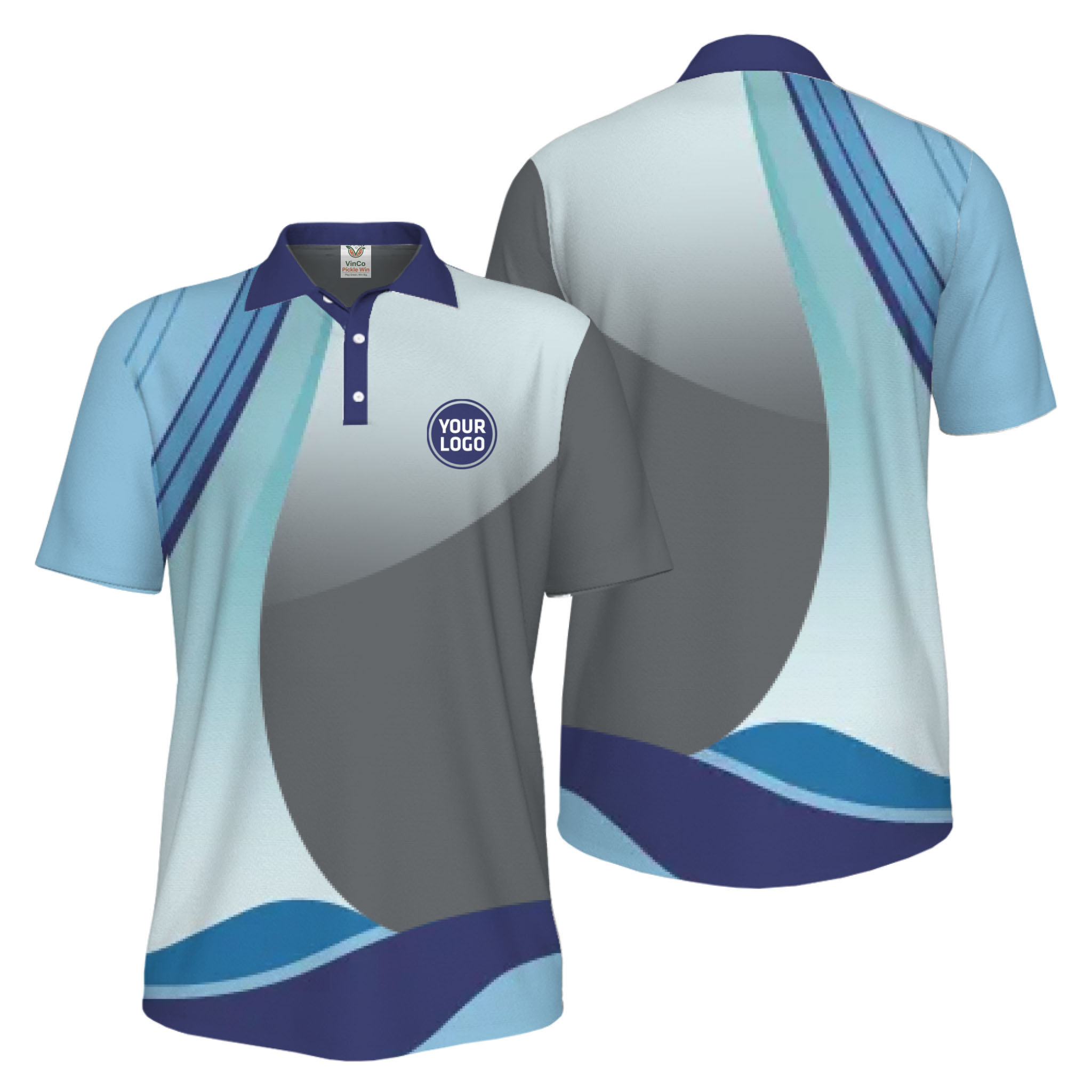 Picklewin Custom Team Logo UV Protection Men Best Sport Polo Shirt 