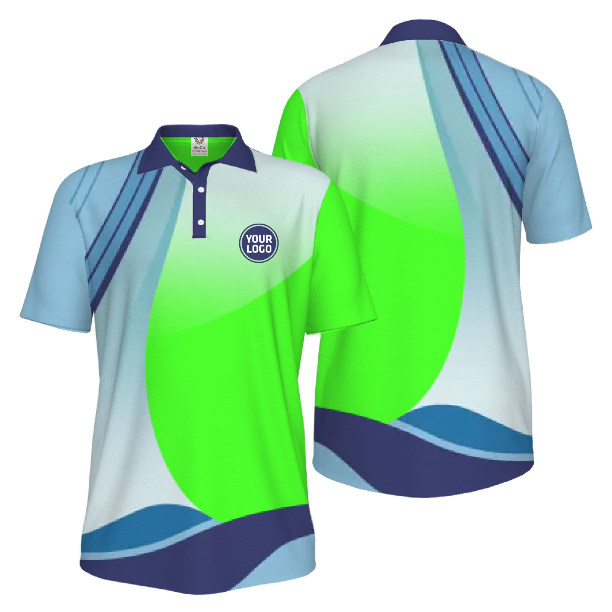 Picklewin Custom Team Logo UV Protection Men Best Sport Polo Shirt 