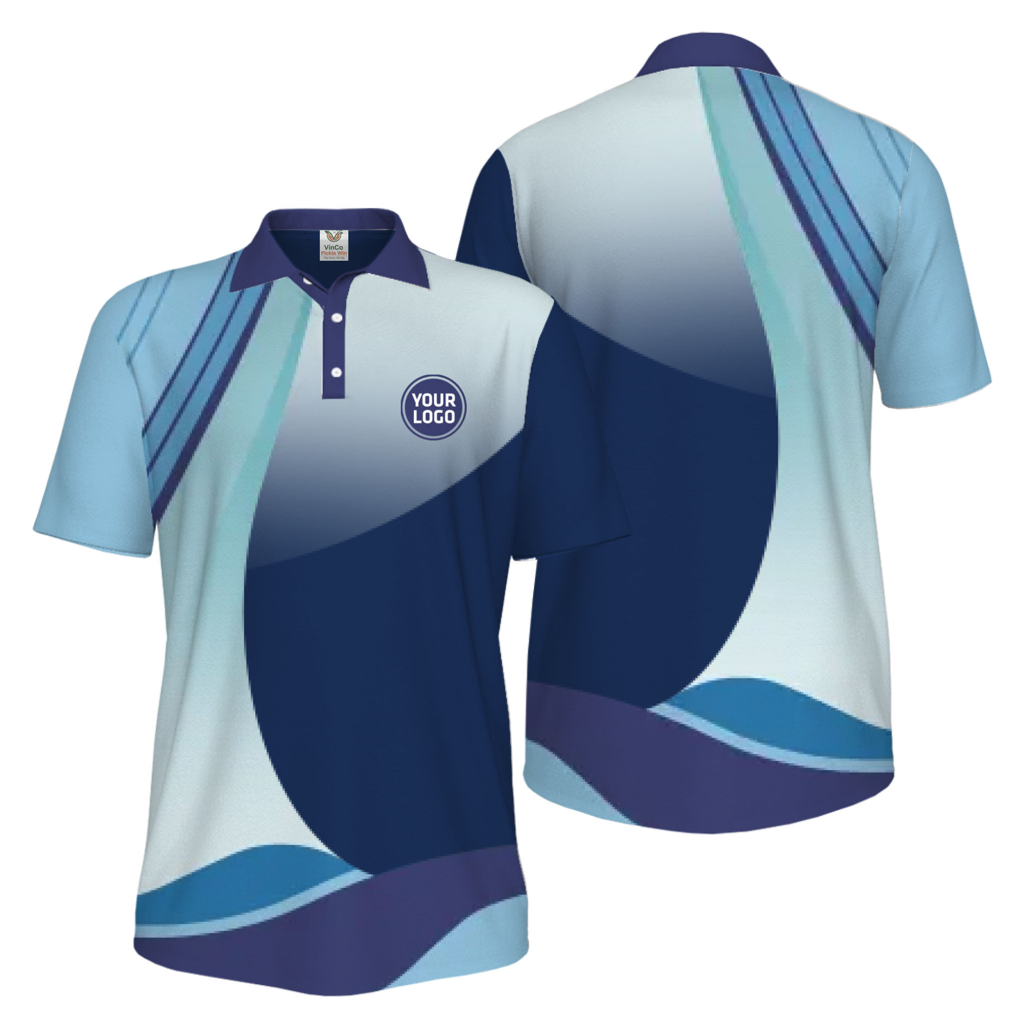 Picklewin Custom Team Logo UV Protection Men Best Sport Polo Shirt 
