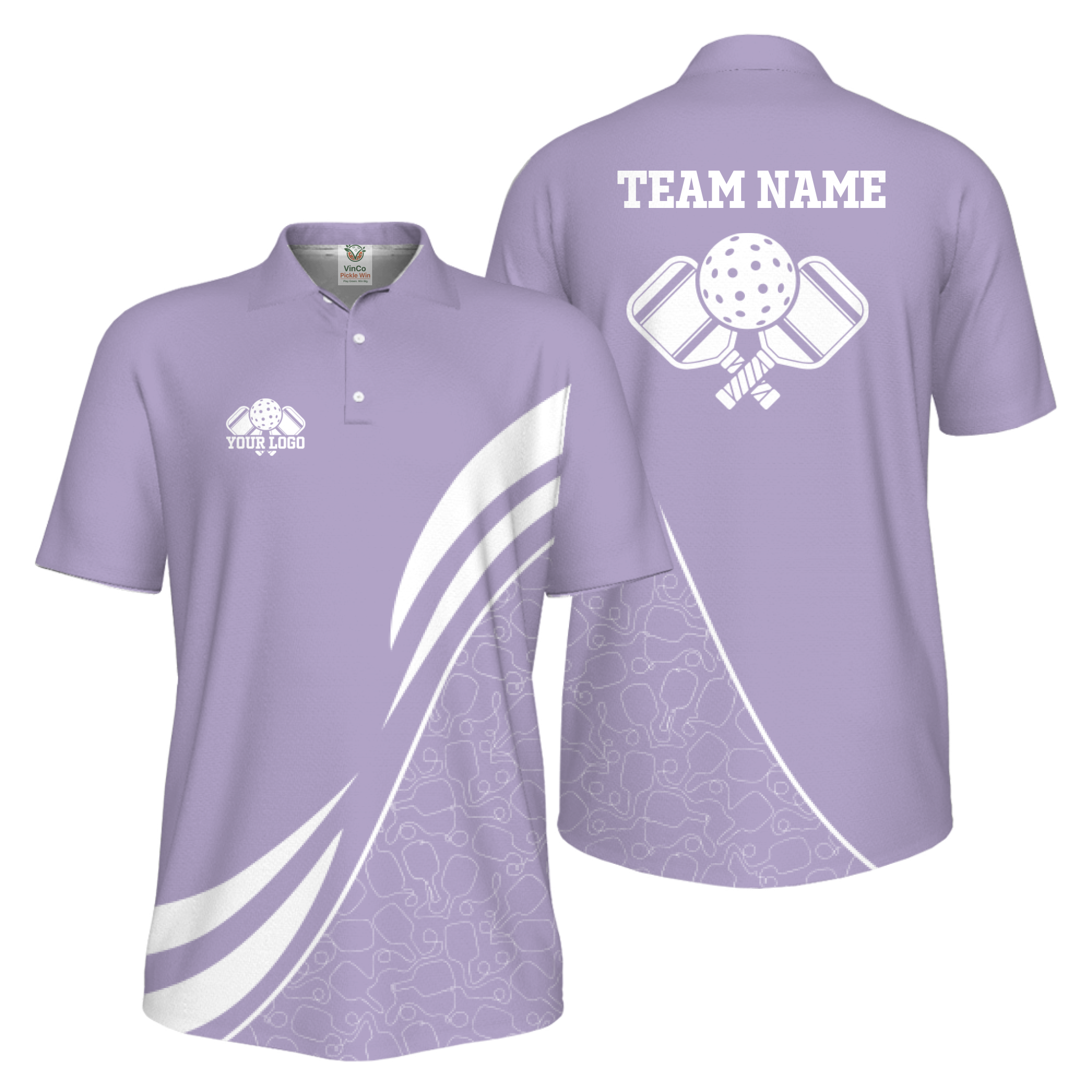 Picklewin Custom Team Logo UV Protection Men Pickleball Polo Shirt 