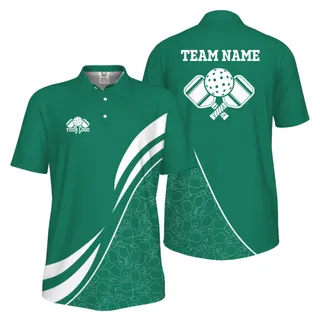 Picklewin Custom Team Logo UV Protection Men Pickleball Polo Shirt  – alternate
