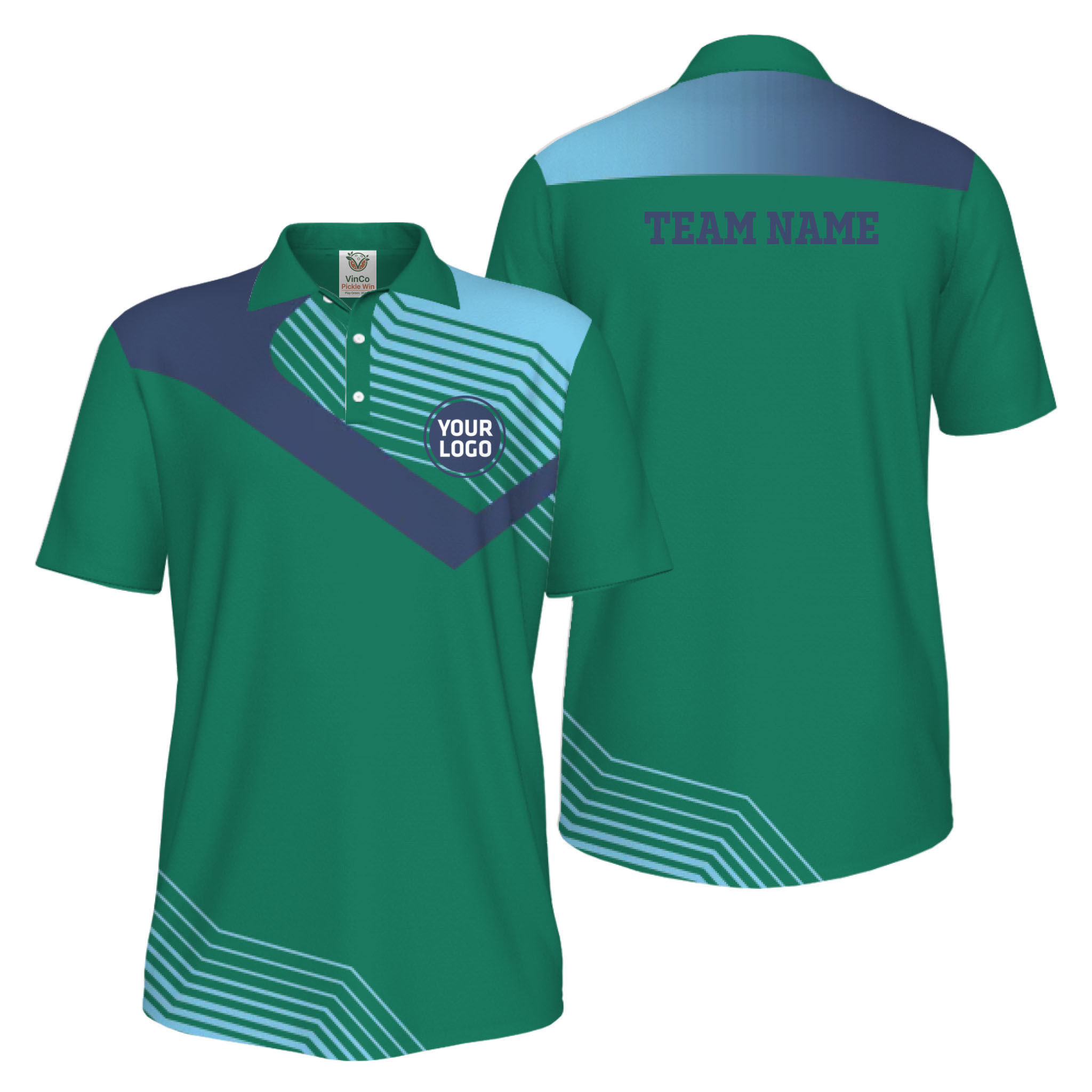 Picklewin Custom Team Logo Uniform Athletic Polo Shirt For Men 