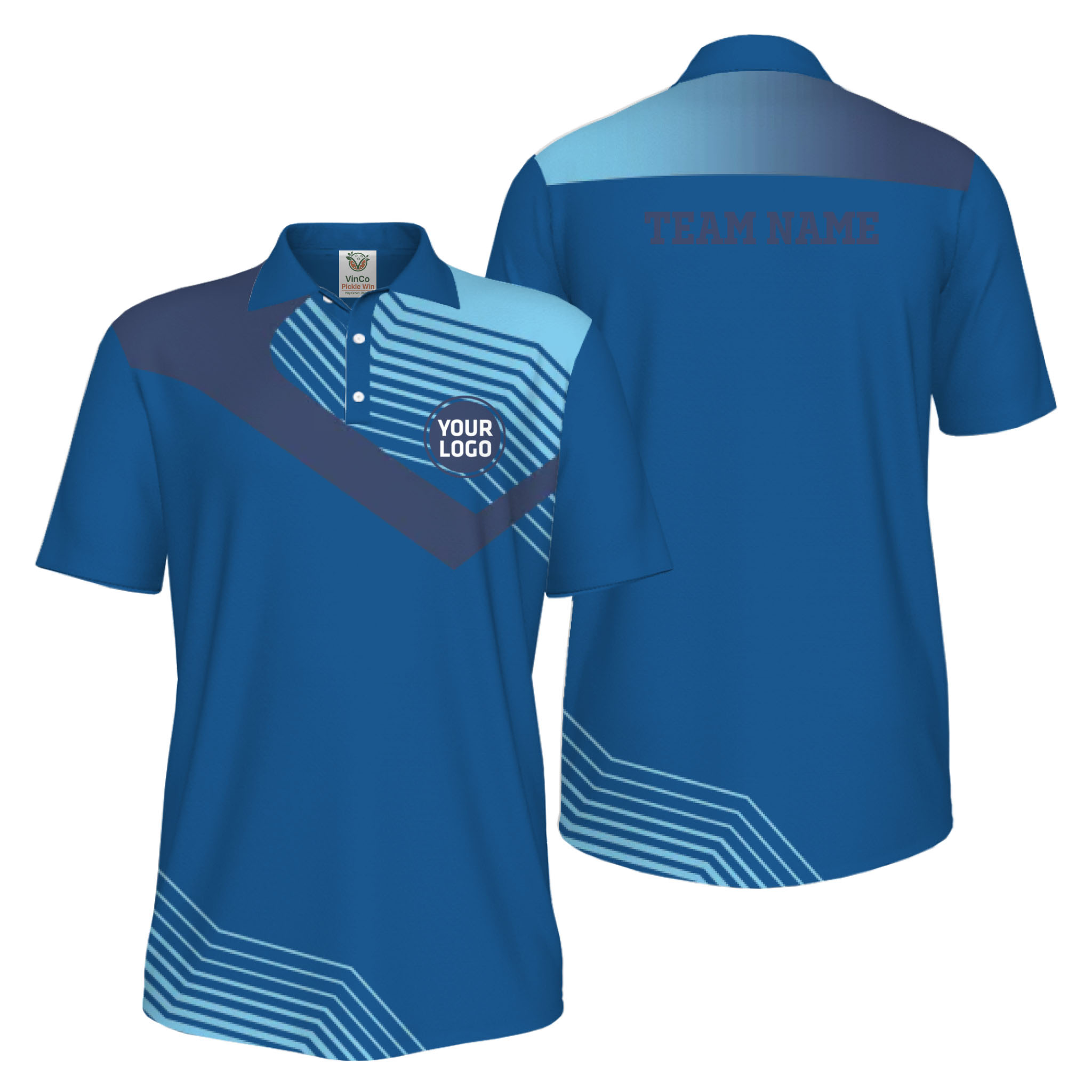 Picklewin Custom Team Logo Uniform Athletic Polo Shirt For Men 