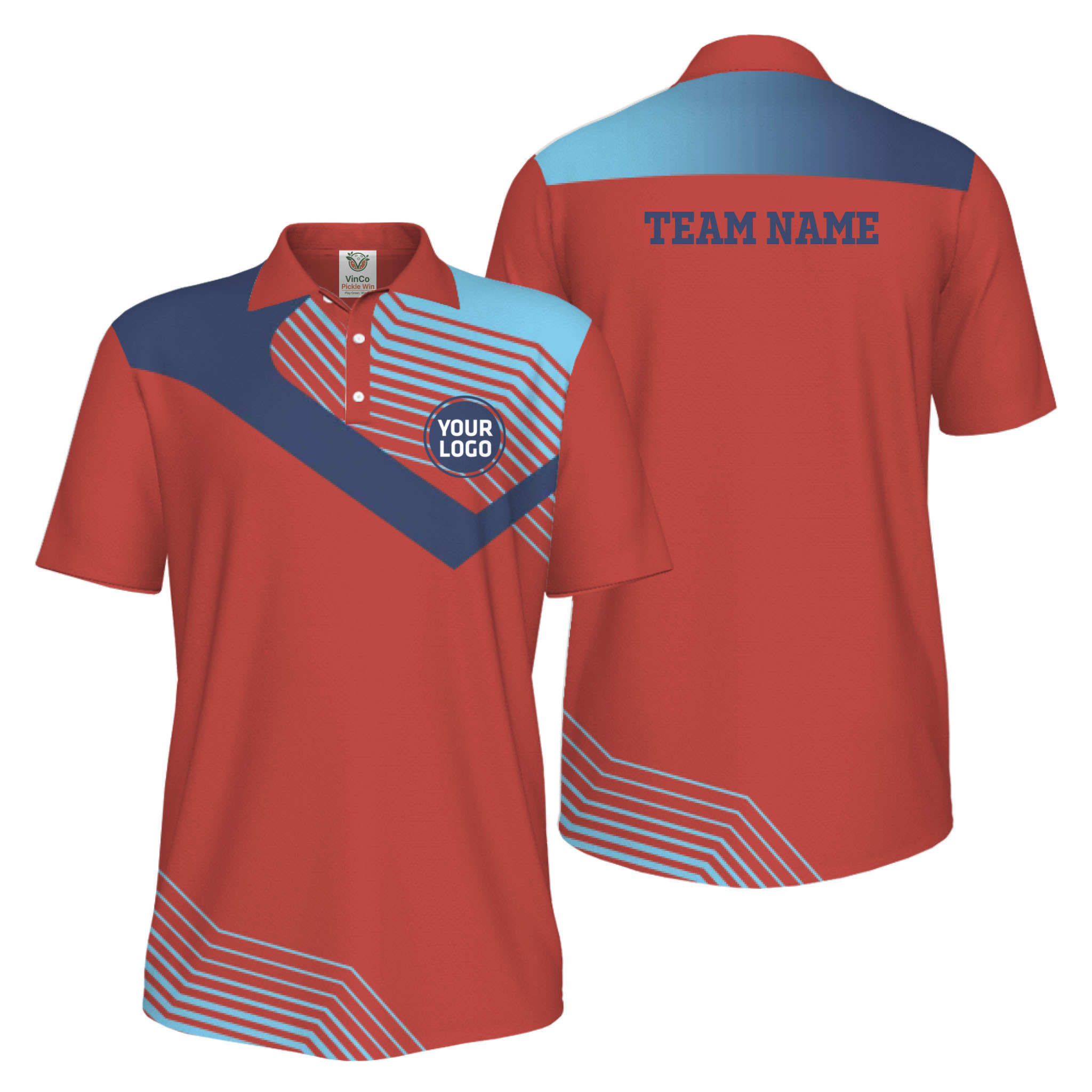 Picklewin Custom Team Logo Uniform Athletic Polo Shirt For Men 