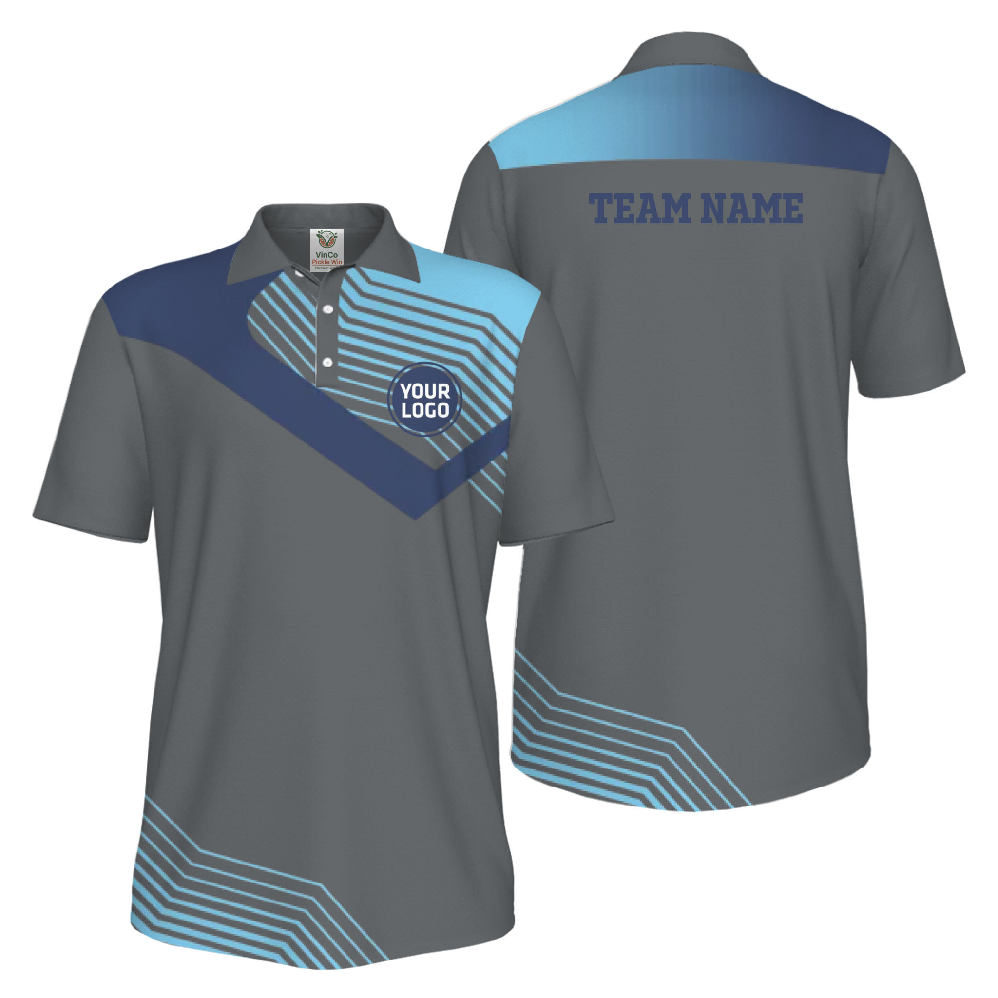 Picklewin Custom Team Logo Uniform Athletic Polo Shirt For Men 