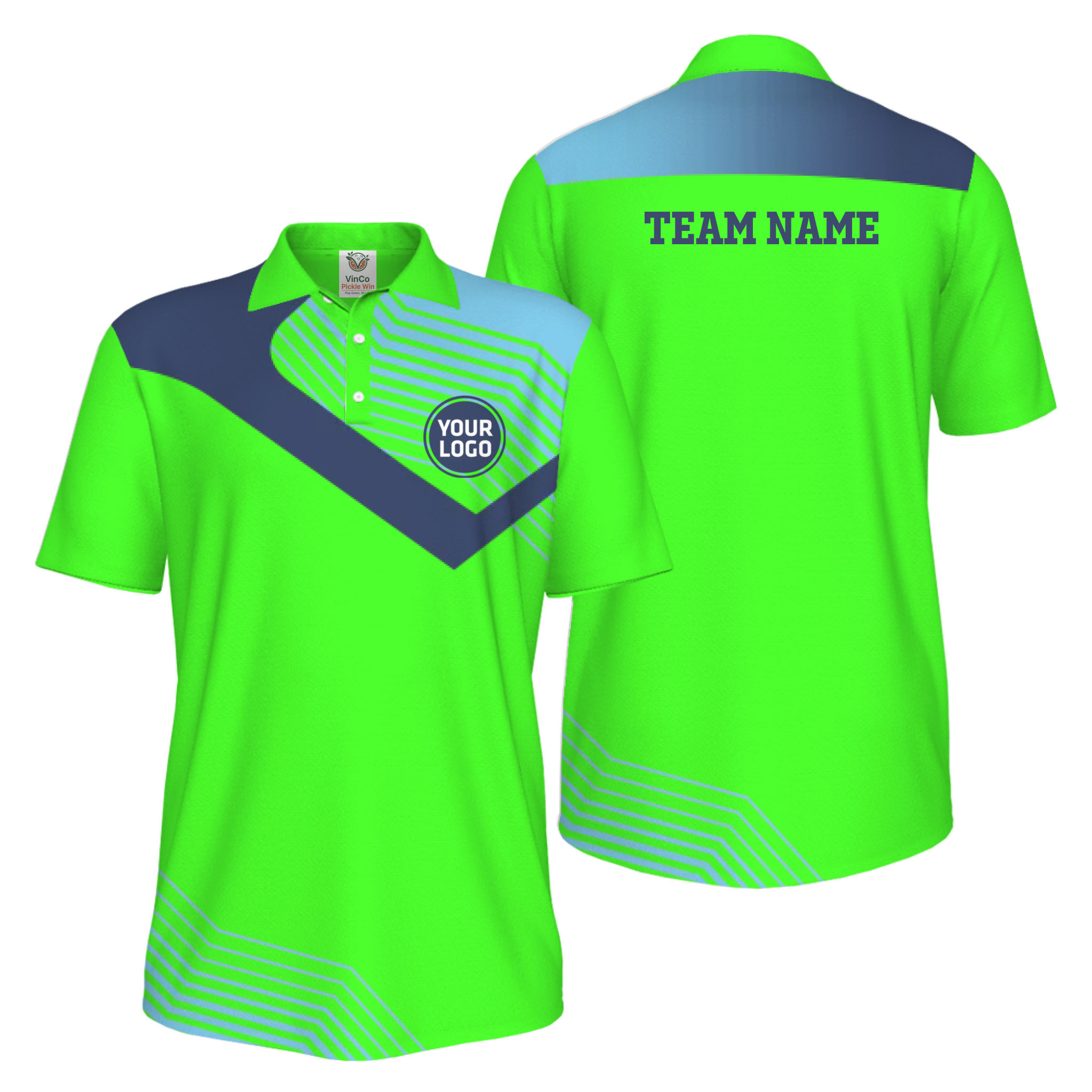 Picklewin Custom Team Logo Uniform Athletic Polo Shirt For Men 