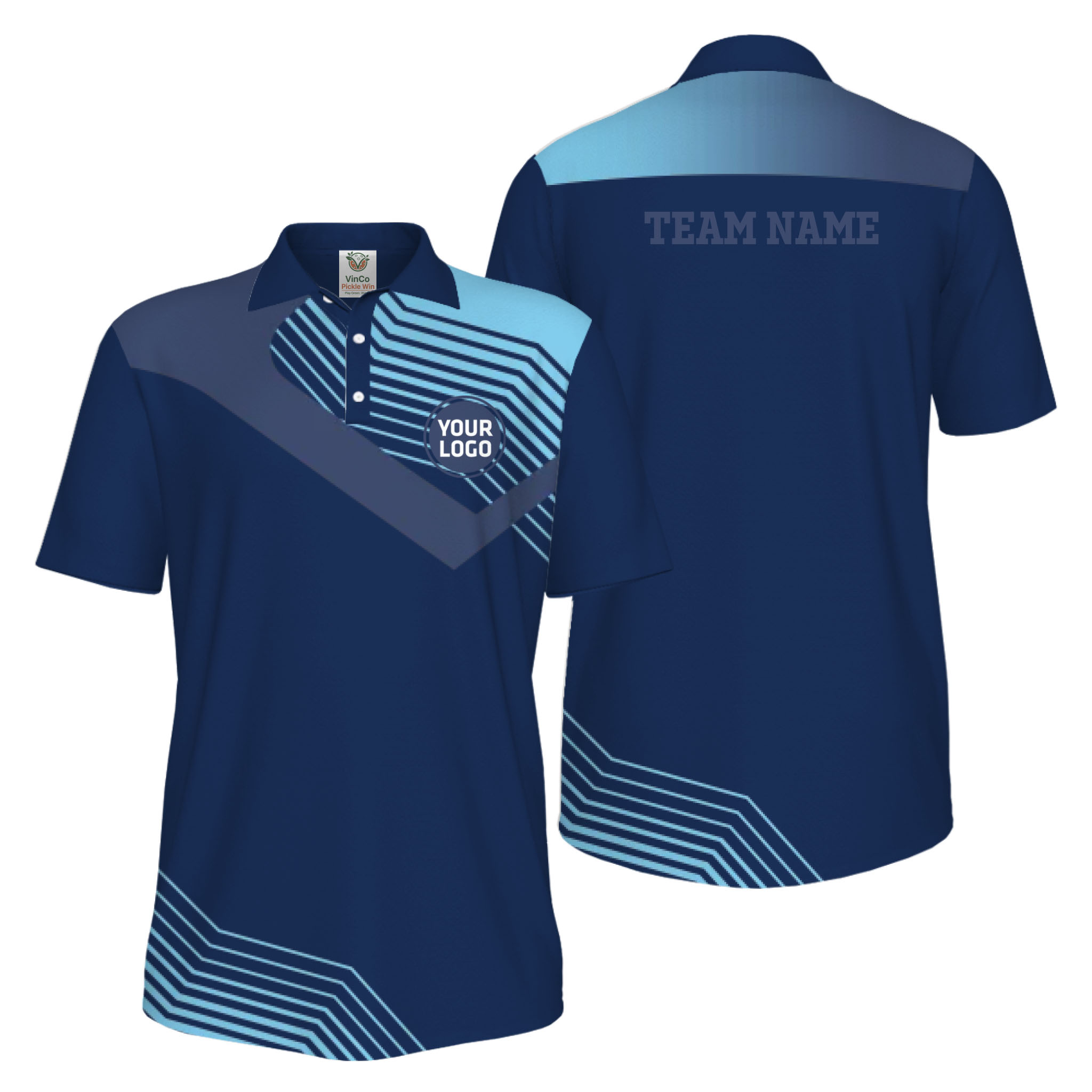 Picklewin Custom Team Logo Uniform Athletic Polo Shirt For Men 