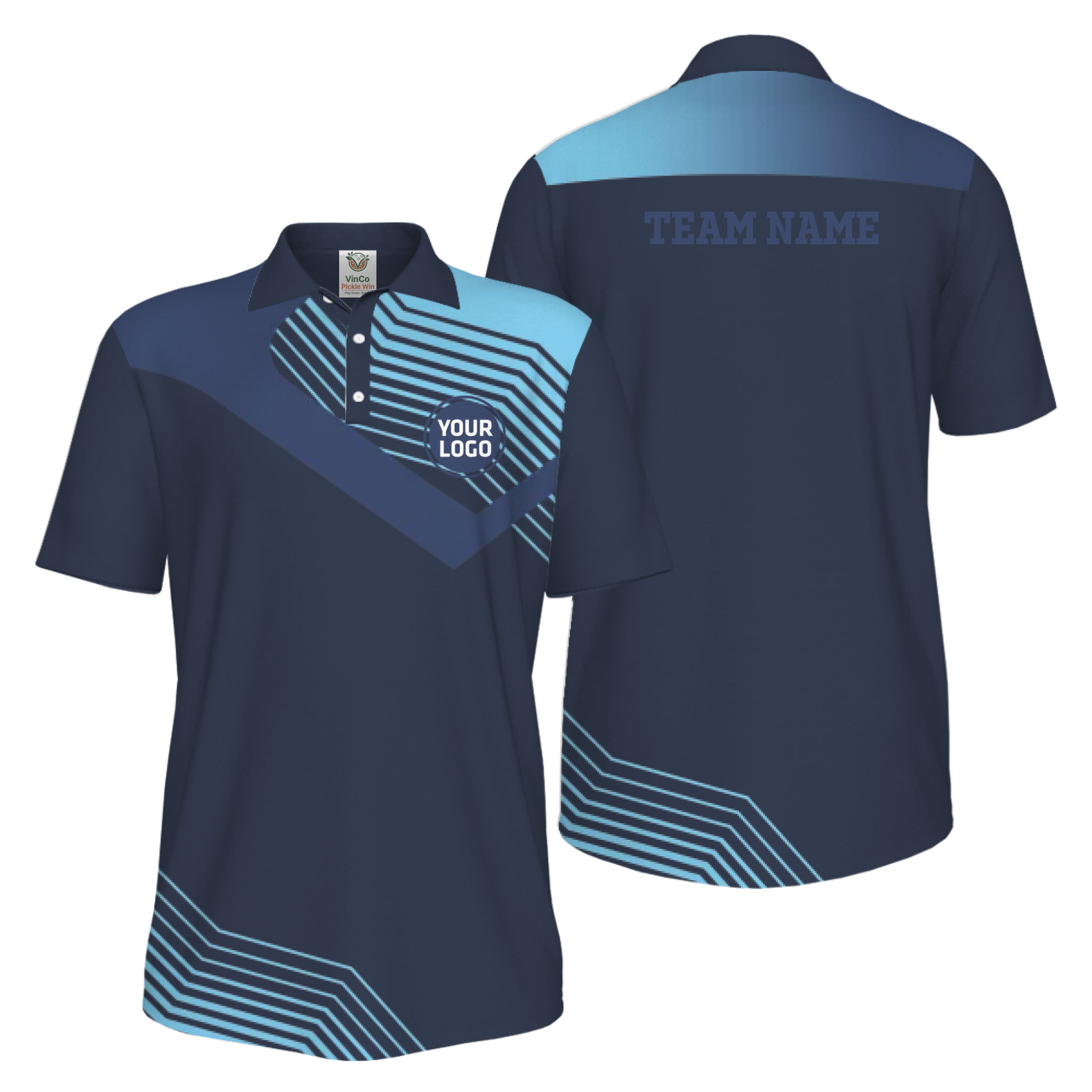 Picklewin Custom Team Logo Uniform Athletic Polo Shirt For Men 