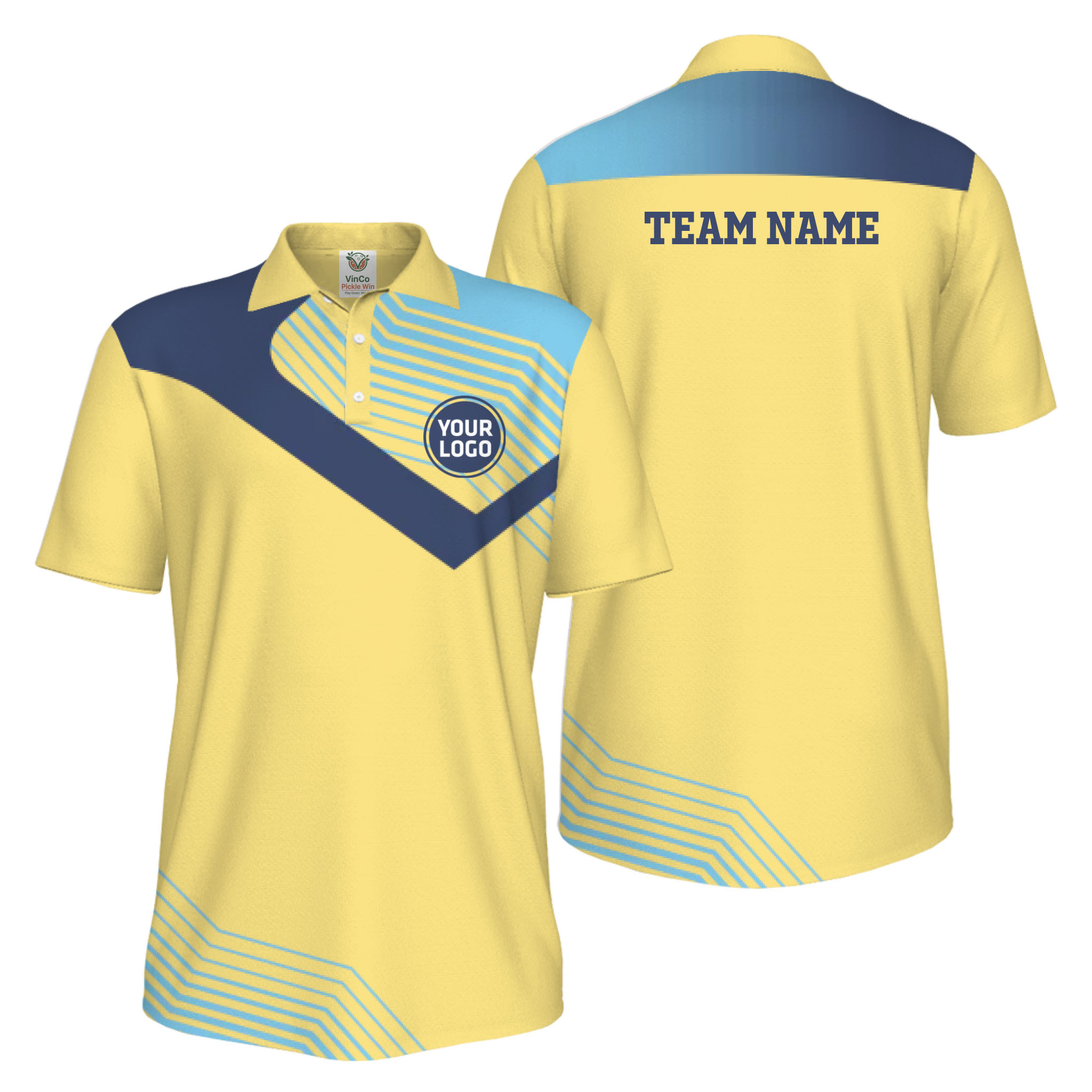 Picklewin Custom Team Logo Uniform Athletic Polo Shirt For Men 