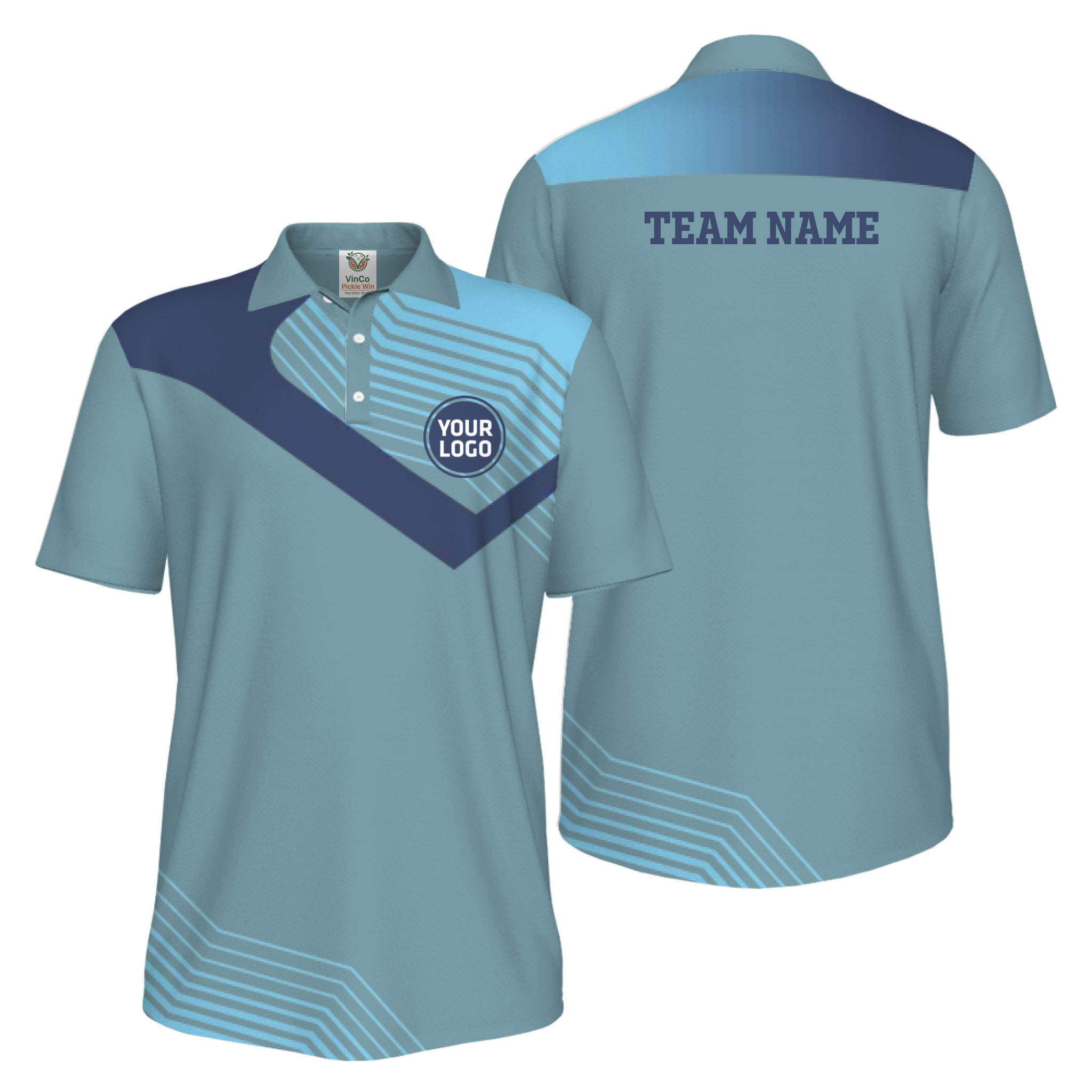 Picklewin Custom Team Logo Uniform Athletic Polo Shirt For Men 