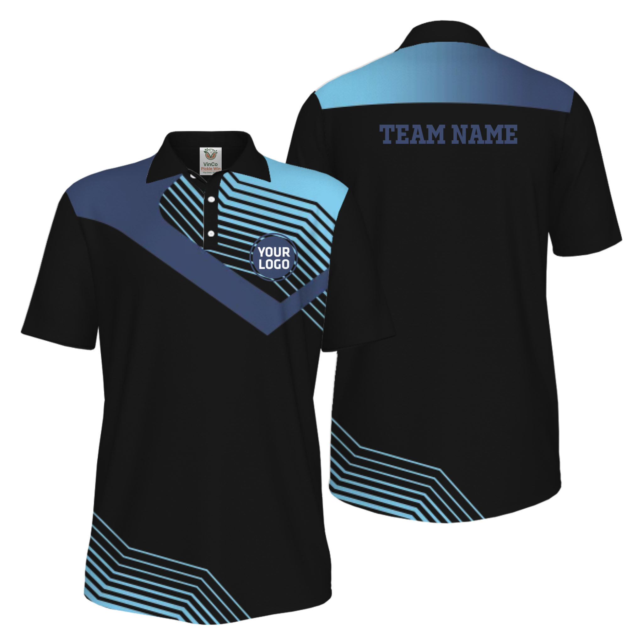 Picklewin Custom Team Logo Uniform Athletic Polo Shirt For Men 