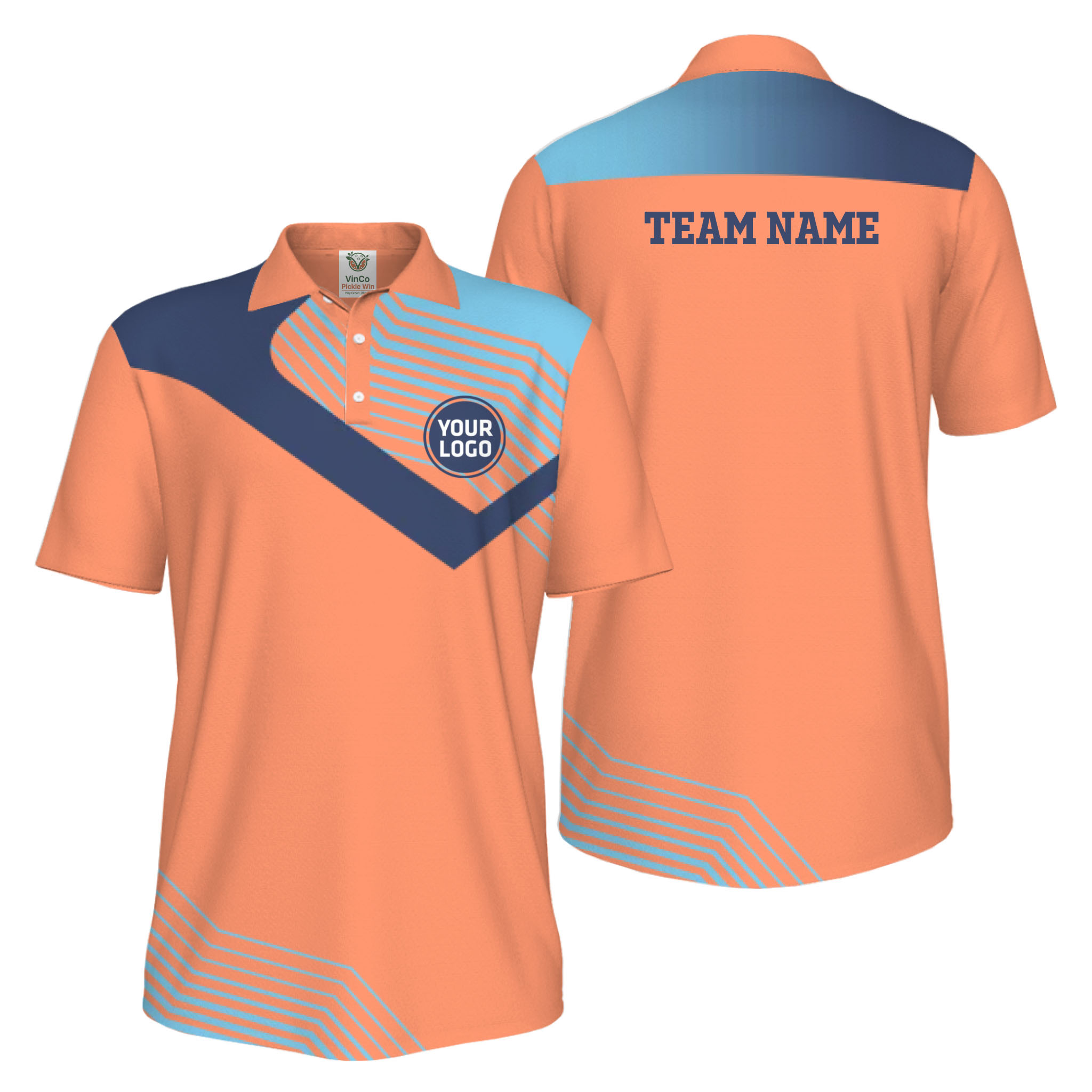 Picklewin Custom Team Logo Uniform Athletic Polo Shirt For Men 