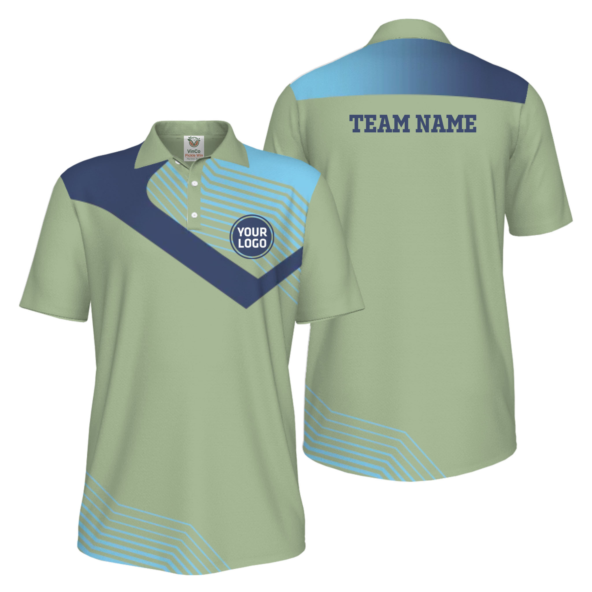 Picklewin Custom Team Logo Uniform Athletic Polo Shirt For Men 