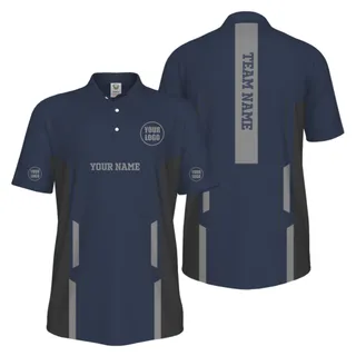 Picklewin Custom Team Name And Logo Performance UV Protection Men Polo Shirt