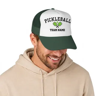 Picklewin Custom Team Name Pickleball Trucker Cap For Men