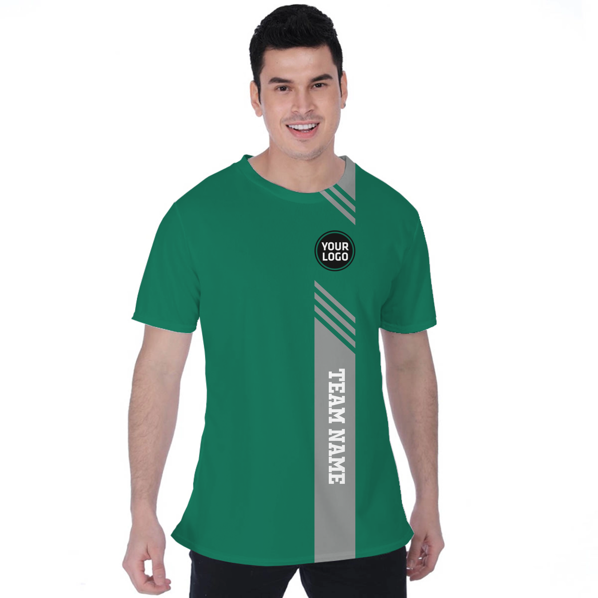 Picklewin Custom Vertical Logo And Team Name Sport T-shirt For Men 