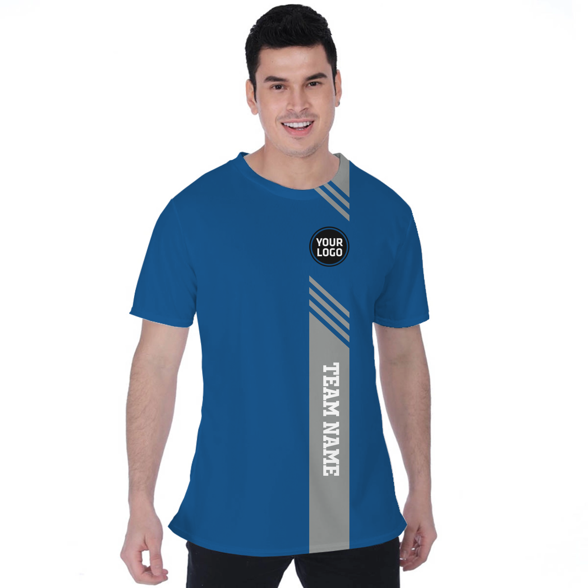 Picklewin Custom Vertical Logo And Team Name Sport T-shirt For Men 