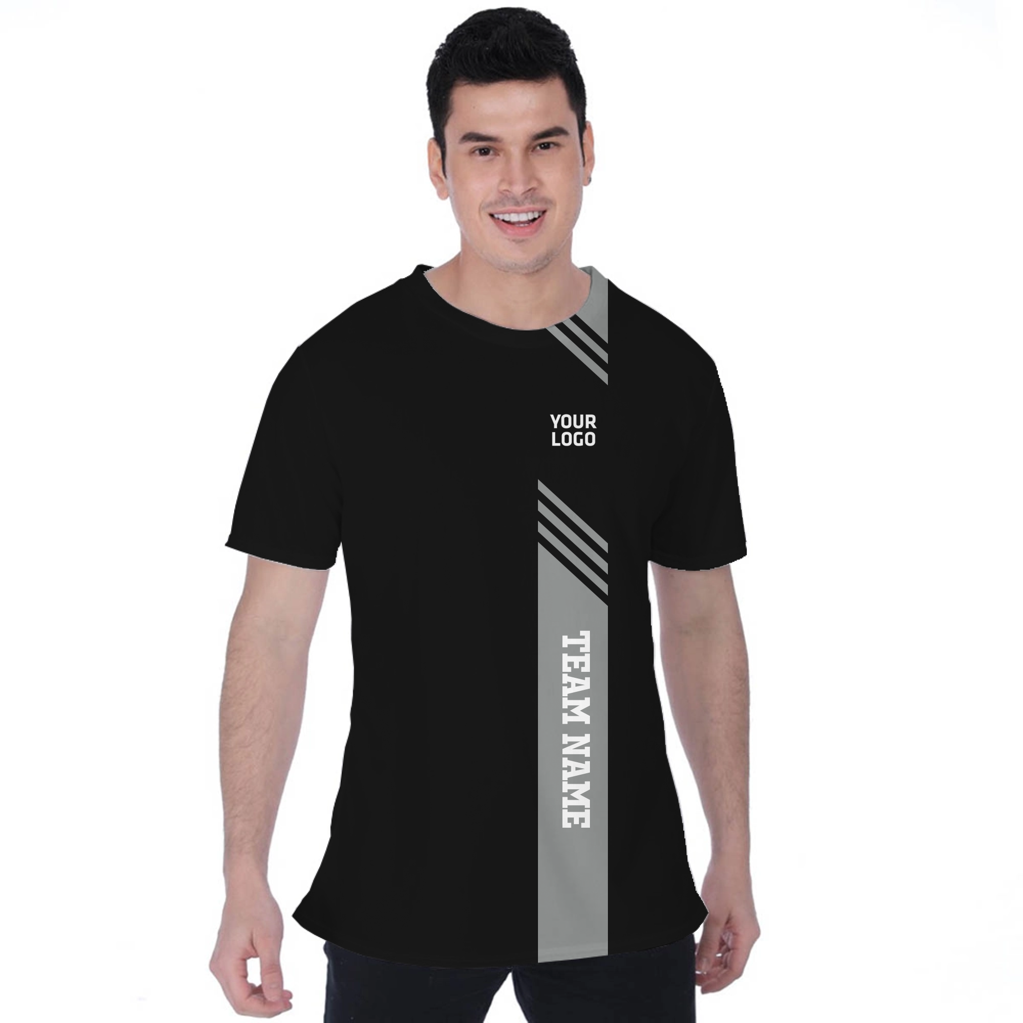 Picklewin Custom Vertical Logo And Team Name Sport T-shirt For Men 