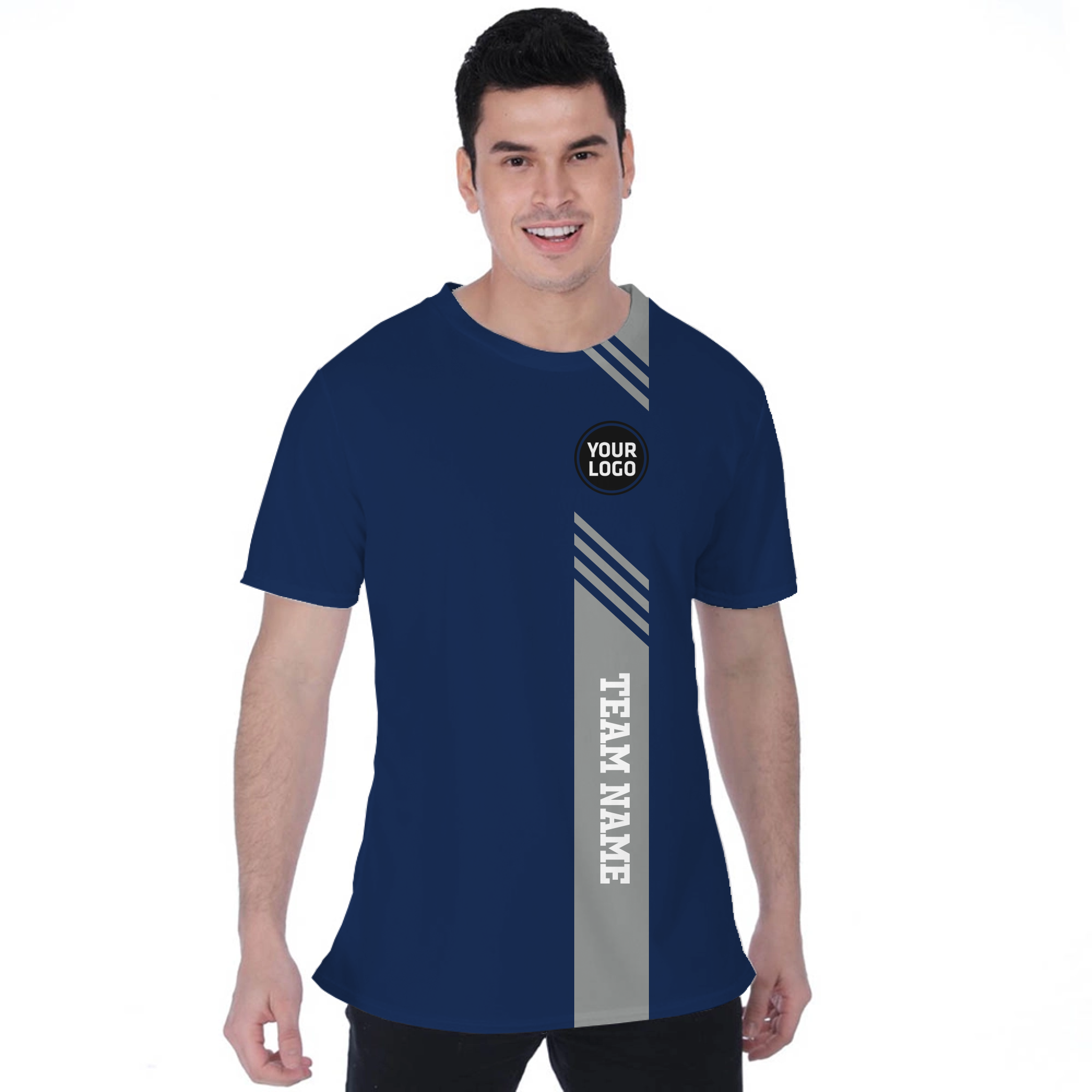 Picklewin Custom Vertical Logo And Team Name Sport T-shirt For Men 