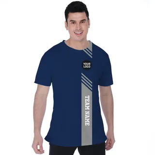 Picklewin Custom Vertical Logo And Team Name Sport T-shirt For Men 